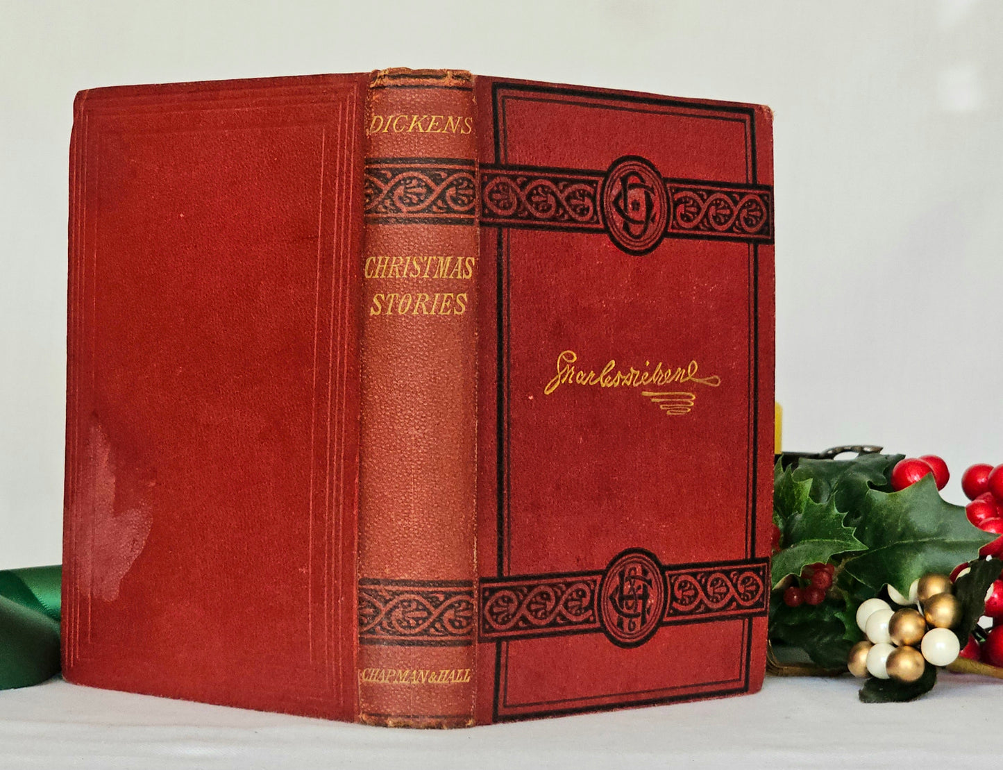 1890s Christmas Stories by Charles Dickens / NB. NOT A Christmas Carol / Chapman & Hall, London / Good Condition / Illustrated Antique Book