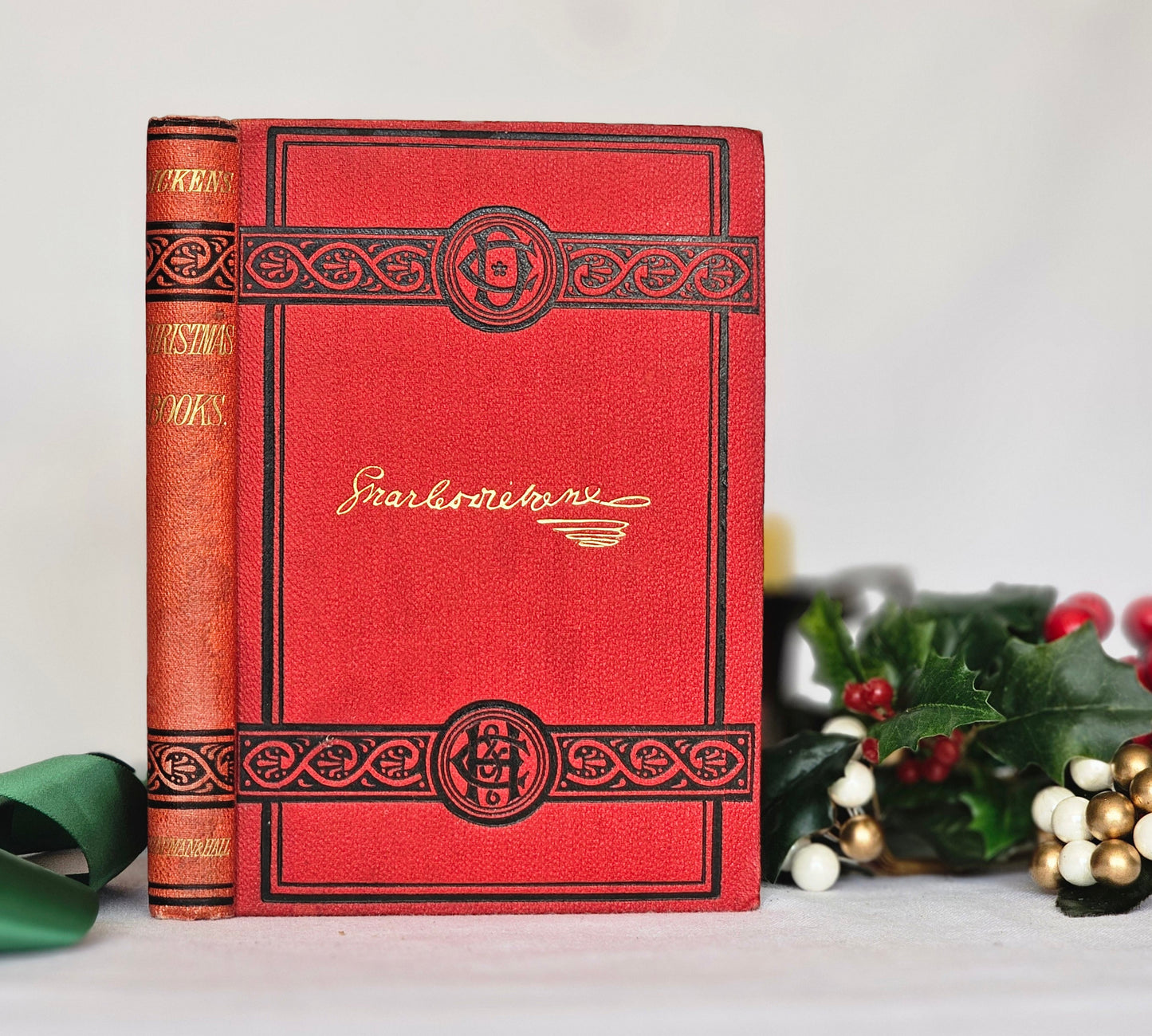 1890s Christmas Books by Charles Dickens / A Christmas Carol etc. / Chapman & Hall, London / Excellent Condition / Illustrated Antique Book