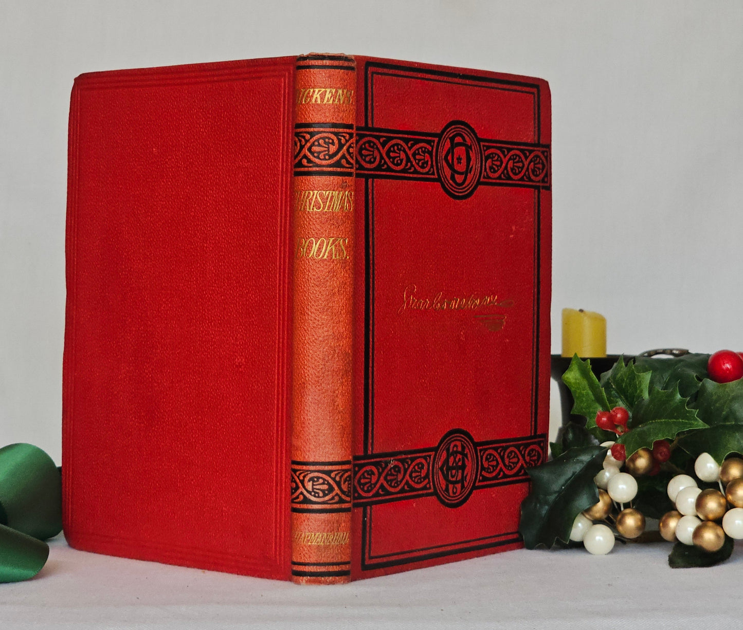 1890s Christmas Books by Charles Dickens / A Christmas Carol etc. / Chapman & Hall, London / Excellent Condition / Illustrated Antique Book