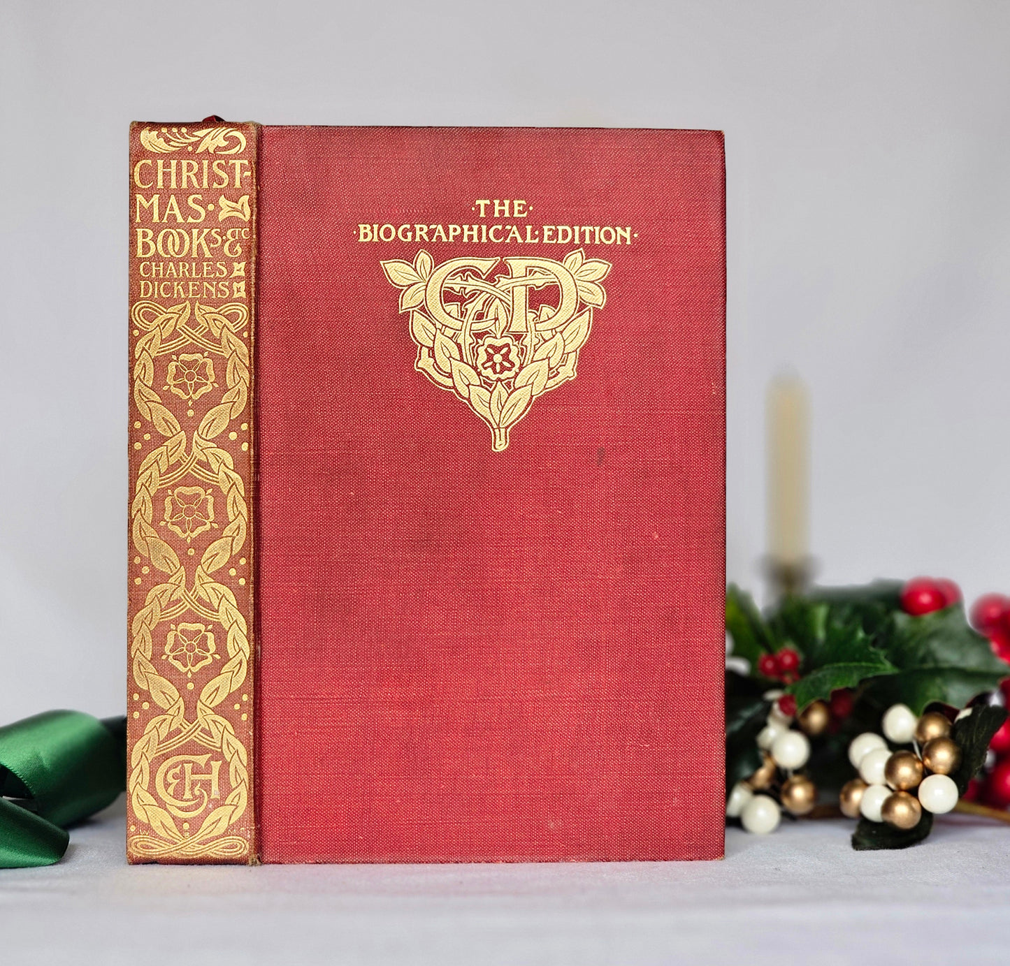 1903 Christmas Books Including A Christmas Carol by Charles Dickens / Chapman & Hall, London / Lovely Antique Book / Plus Hard Times