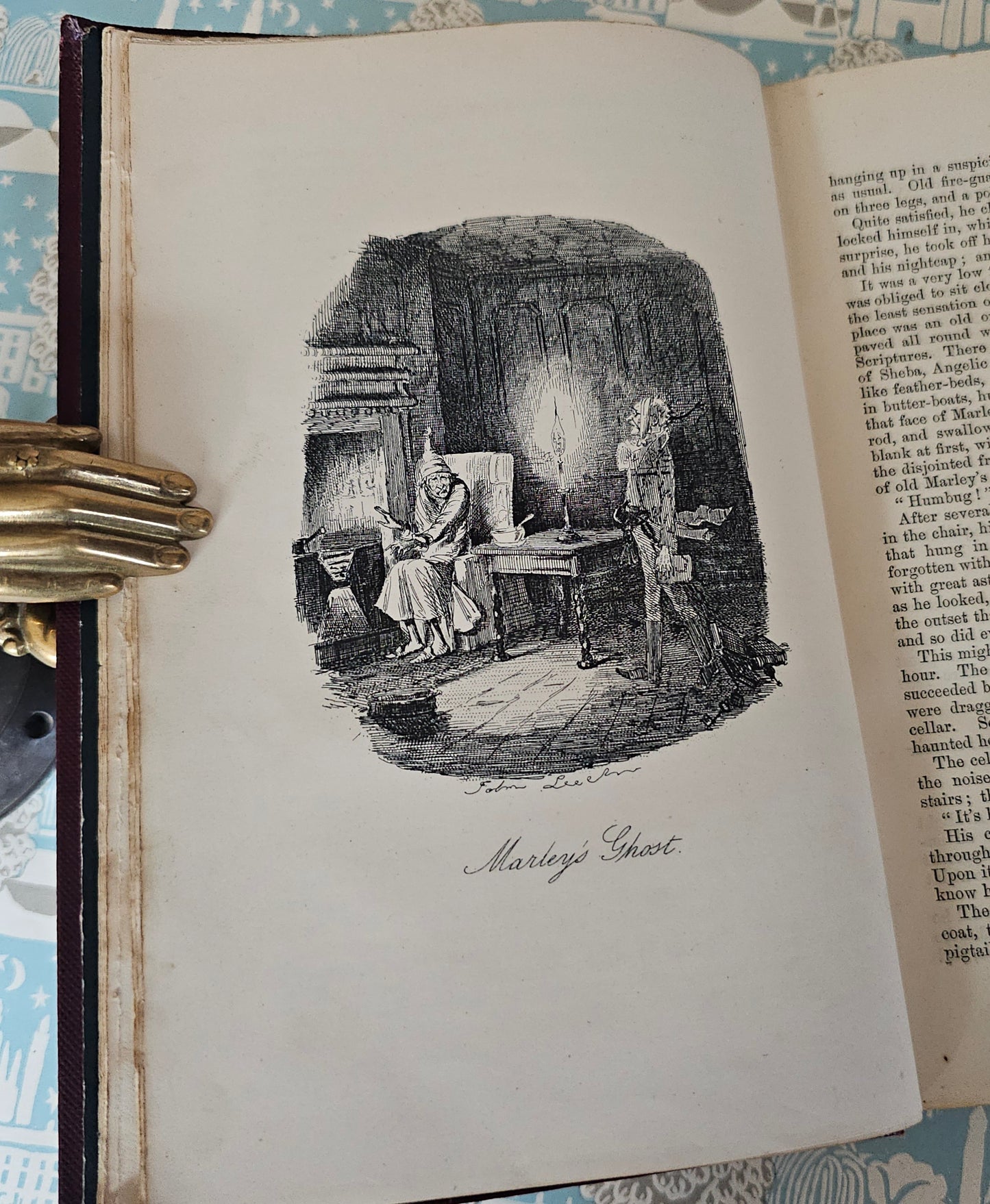 1894 Christmas Books Including A Christmas Carol by Charles Dickens / Chapman & Hall, London / Lovely Antique Book / Plus Hard Times