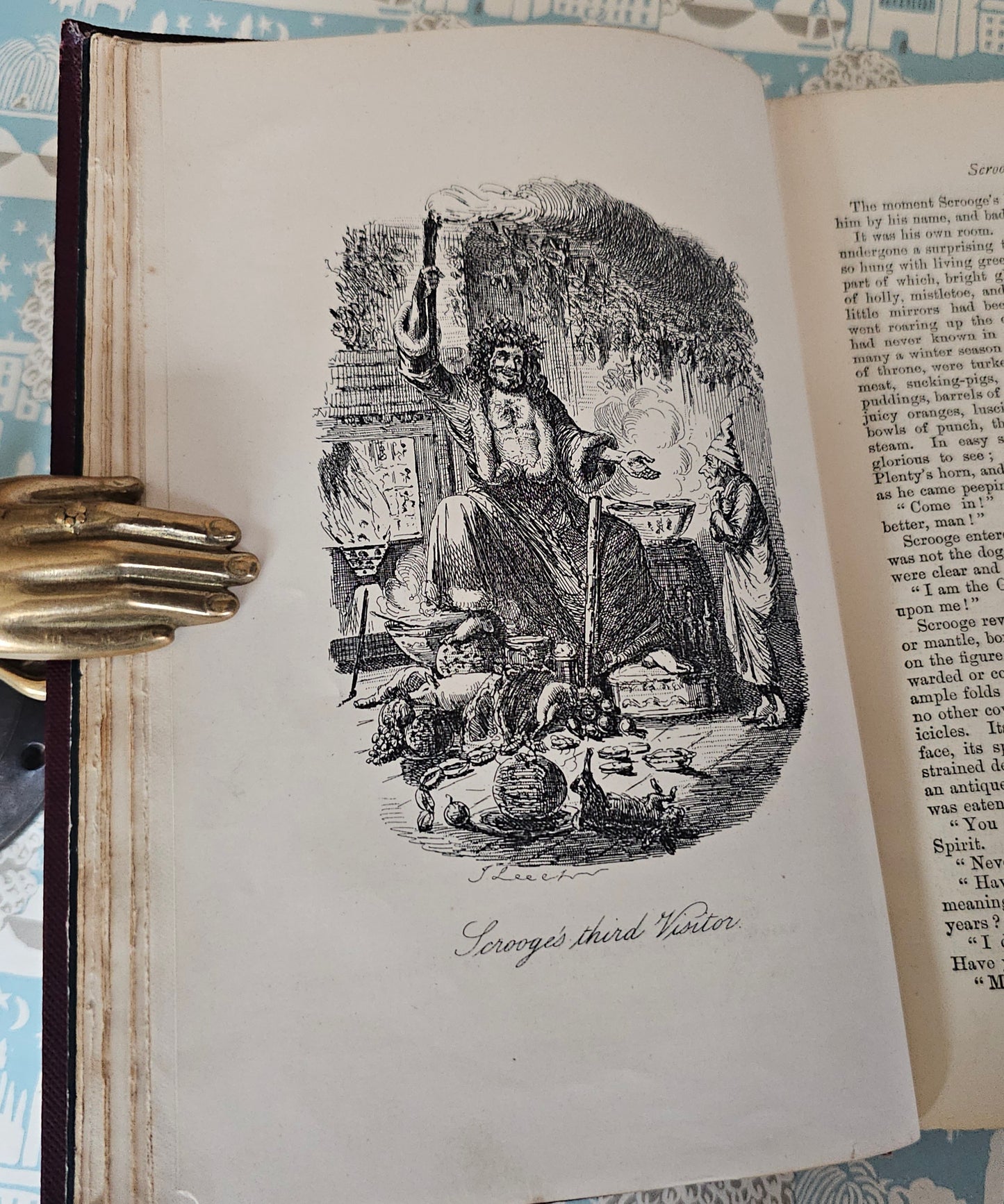 1894 Christmas Books Including A Christmas Carol by Charles Dickens / Chapman & Hall, London / Lovely Antique Book / Plus Hard Times