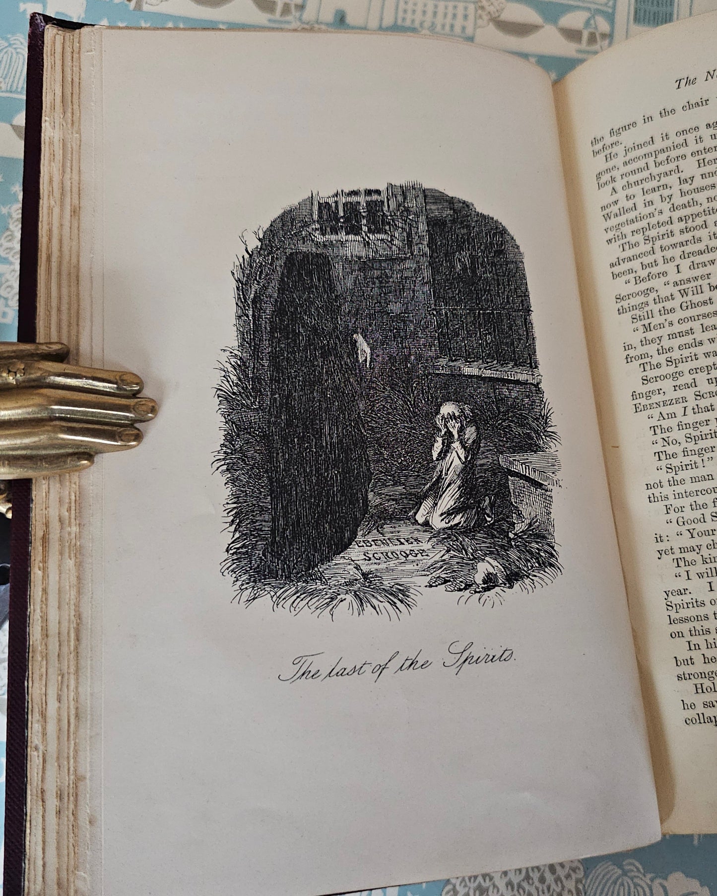 1894 Christmas Books Including A Christmas Carol by Charles Dickens / Chapman & Hall, London / Lovely Antique Book / Plus Hard Times