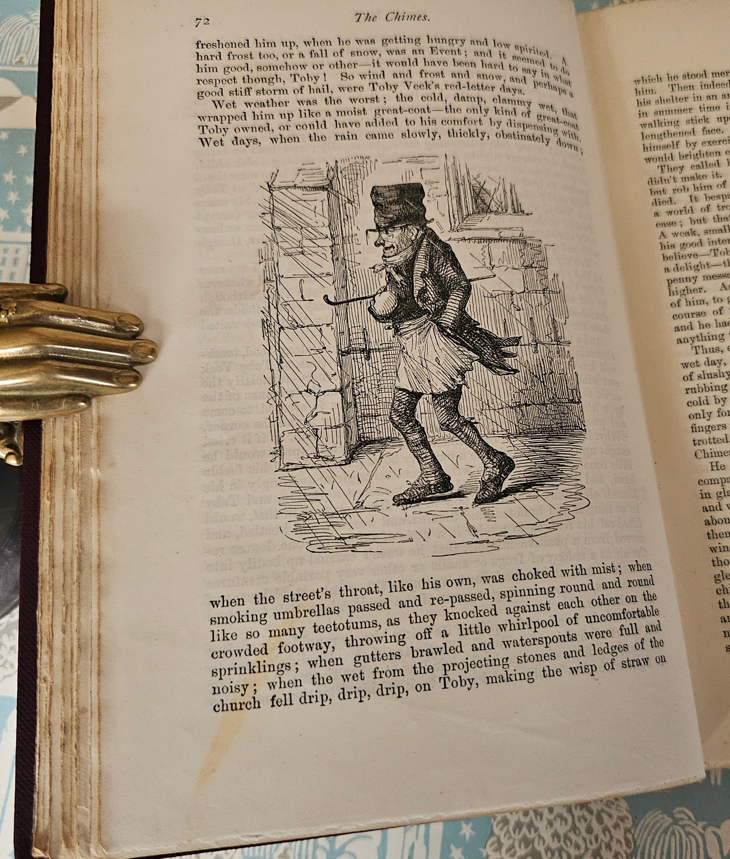 1894 Christmas Books Including A Christmas Carol by Charles Dickens / Chapman & Hall, London / Lovely Antique Book / Plus Hard Times