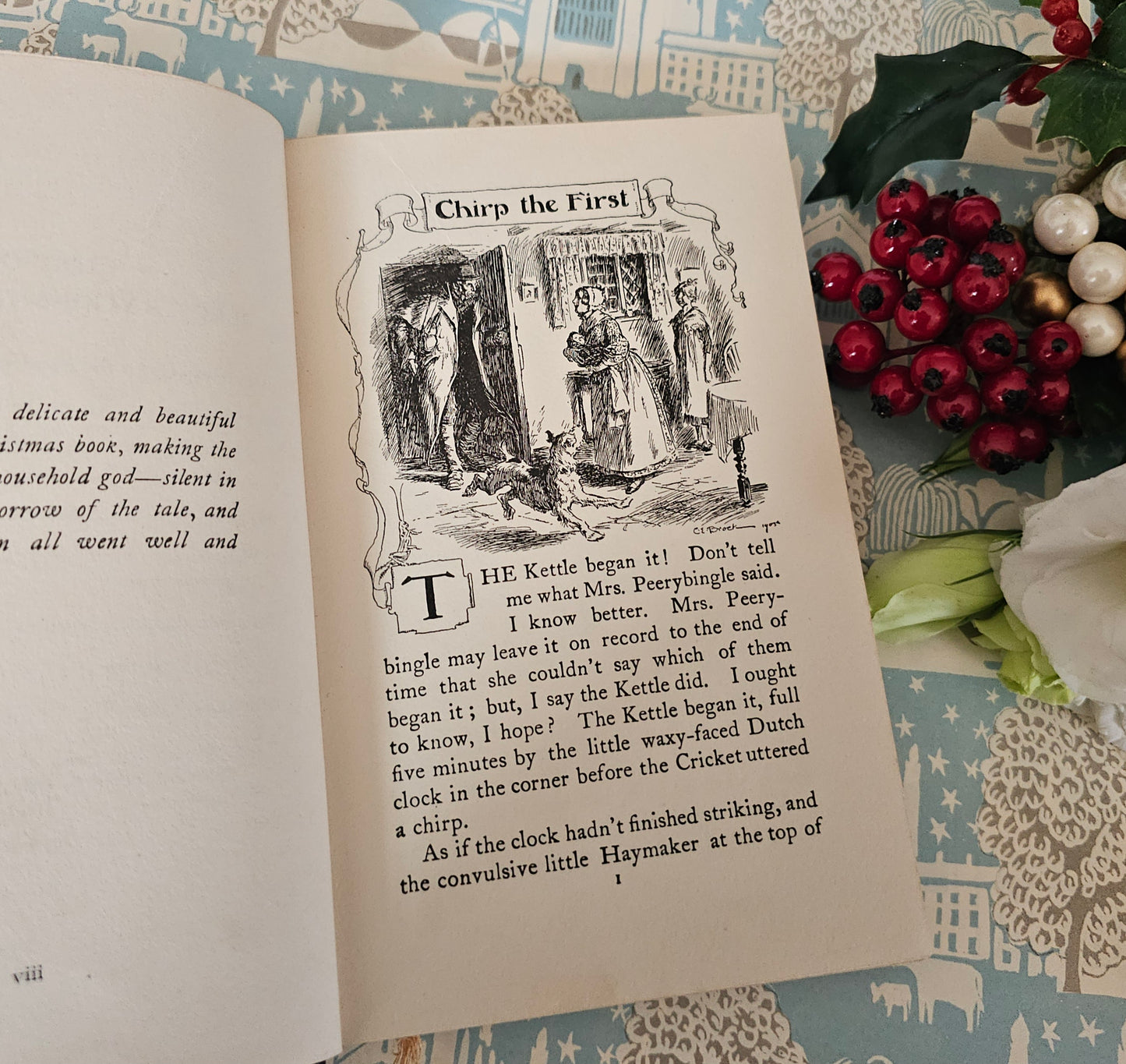 1927 The Cricket on the Hearth by Charles Dickens / JM Dent & Sons London / Richly Illustrated by CE Brock / One of Dickens' Christmas Books