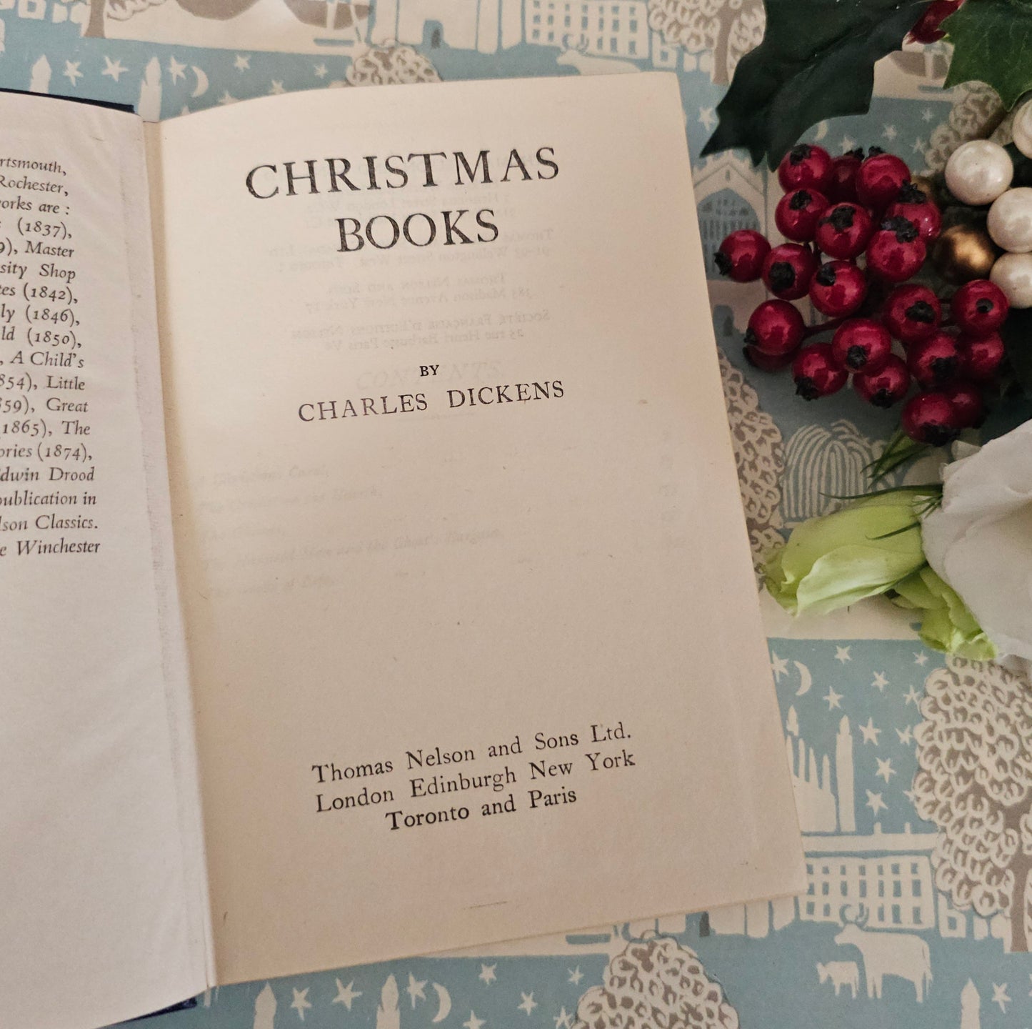 1930s The Christmas Books, Including A Christmas Carol by Charles Dickens / Thomas Nelson, London / Vintage Pocket-Sized Edition