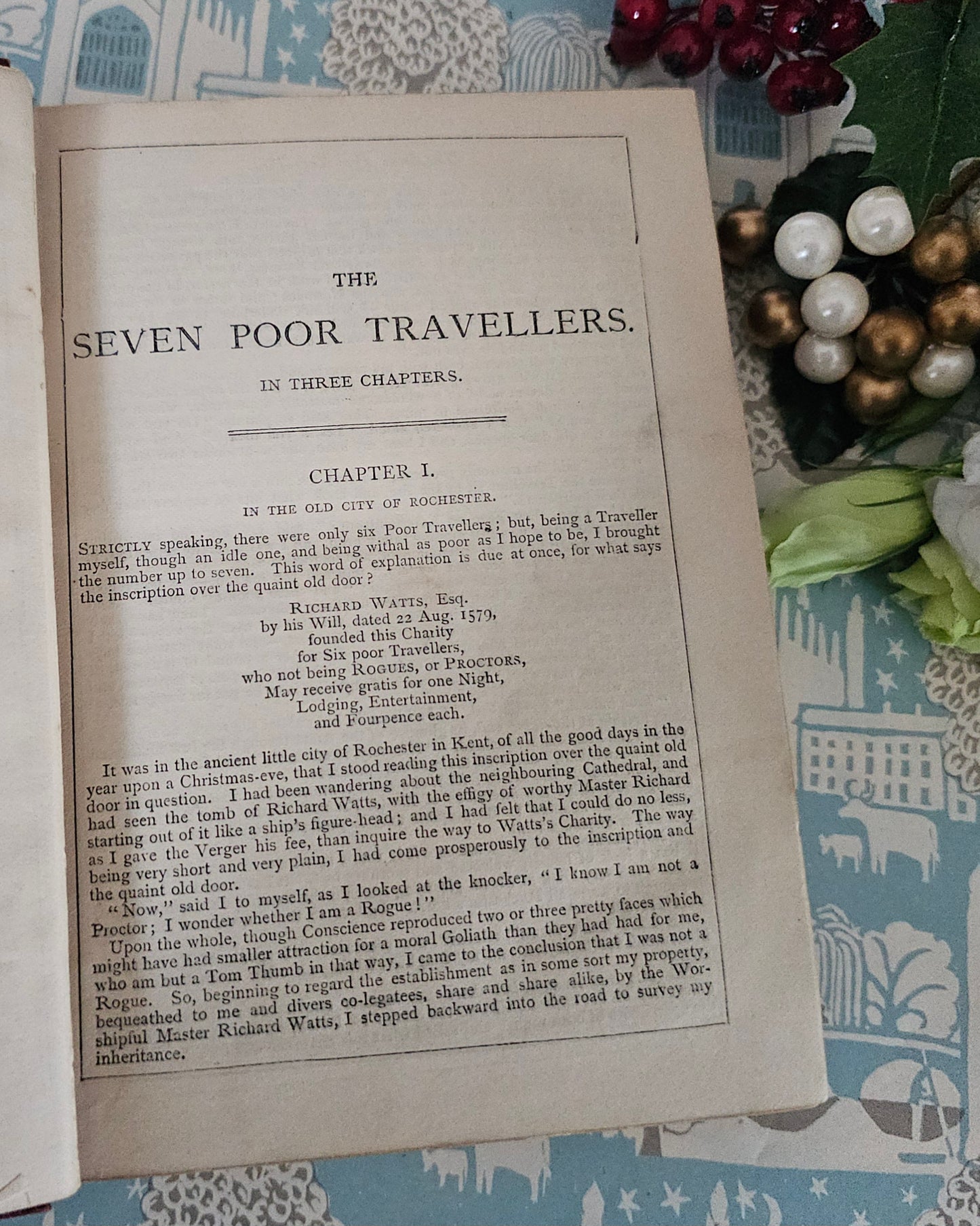 1890s Christmas Stories by Charles Dickens / NB. NOT A Christmas Carol / Chapman & Hall, London / Good Condition / Illustrated Antique Book