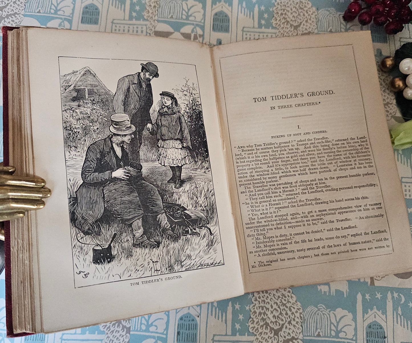 1890s Christmas Stories by Charles Dickens / NB. NOT A Christmas Carol / Chapman & Hall, London / Good Condition / Illustrated Antique Book