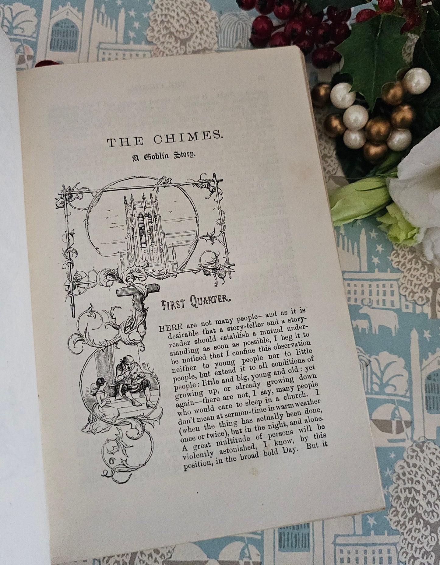 1903 Christmas Books Including A Christmas Carol by Charles Dickens / Chapman & Hall, London / Lovely Antique Book / Plus Hard Times