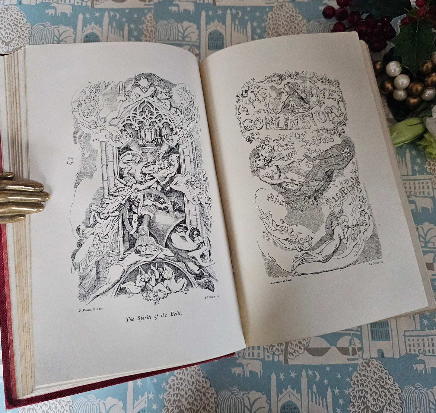 1903 Christmas Books Including A Christmas Carol by Charles Dickens / Chapman & Hall, London / Lovely Antique Book / Plus Hard Times