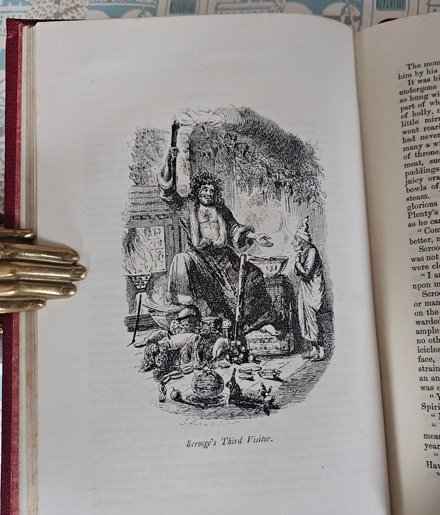 1903 Christmas Books Including A Christmas Carol by Charles Dickens / Chapman & Hall, London / Lovely Antique Book / Plus Hard Times