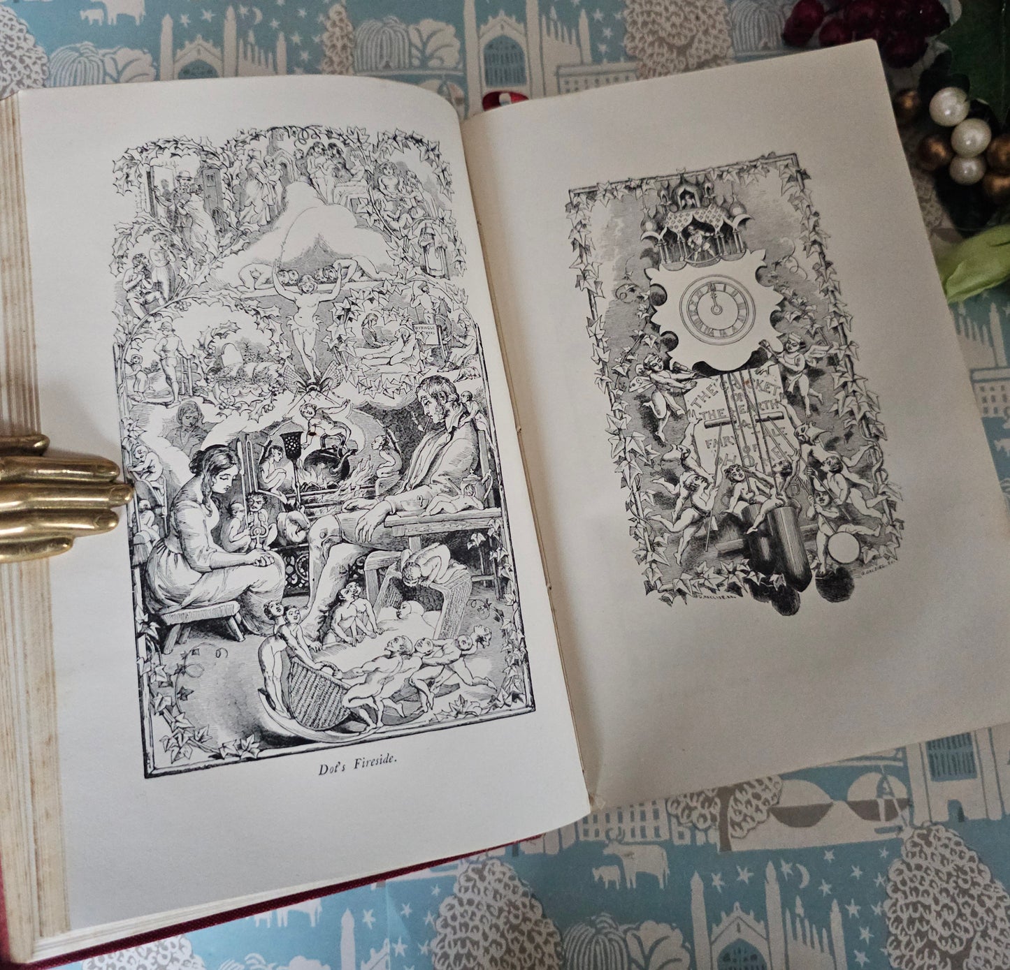 1903 Christmas Books Including A Christmas Carol by Charles Dickens / Chapman & Hall, London / Lovely Antique Book / Plus Hard Times