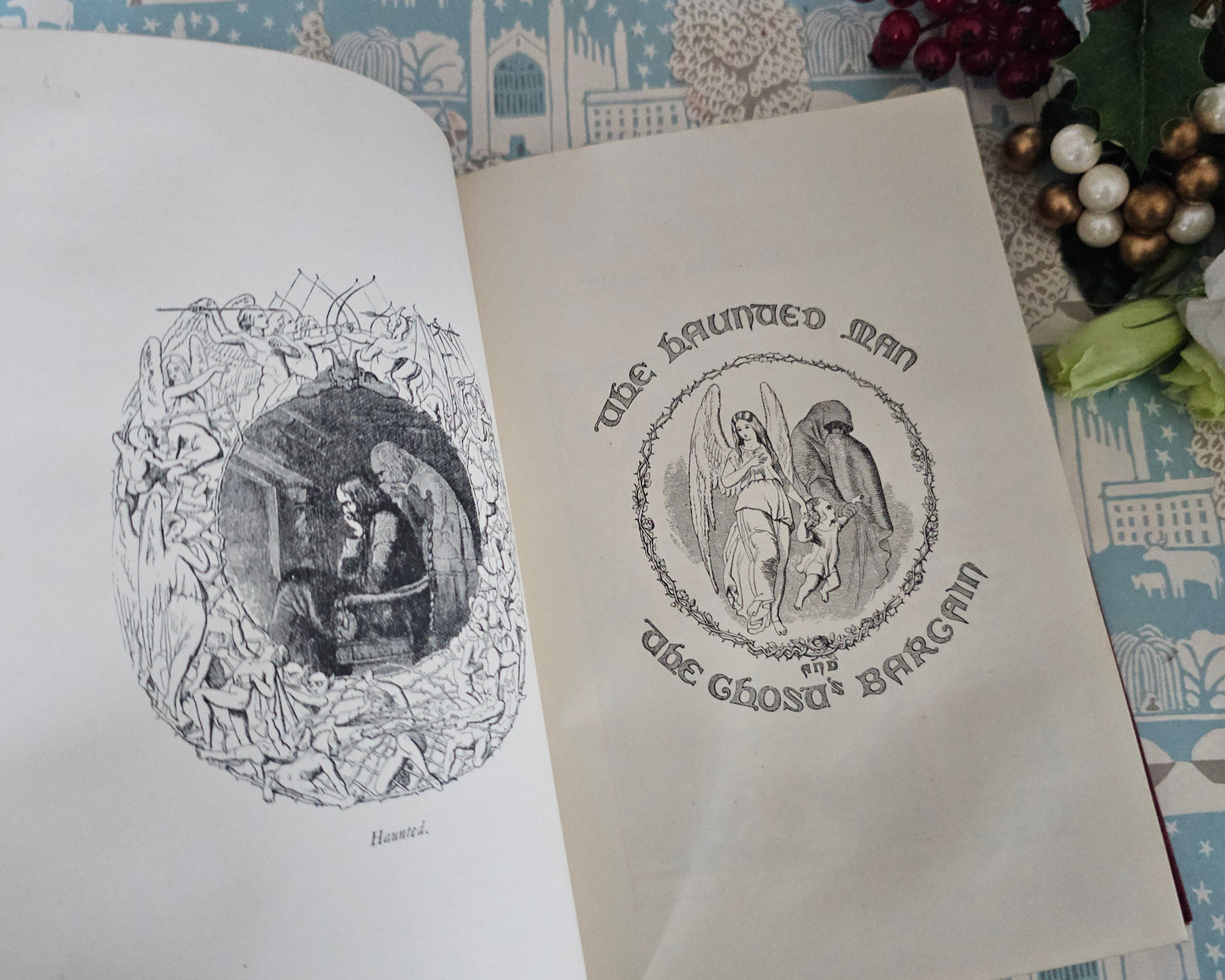 1903 Christmas Books Including A Christmas Carol by Charles Dickens / Chapman & Hall, London / Lovely Antique Book / Plus Hard Times