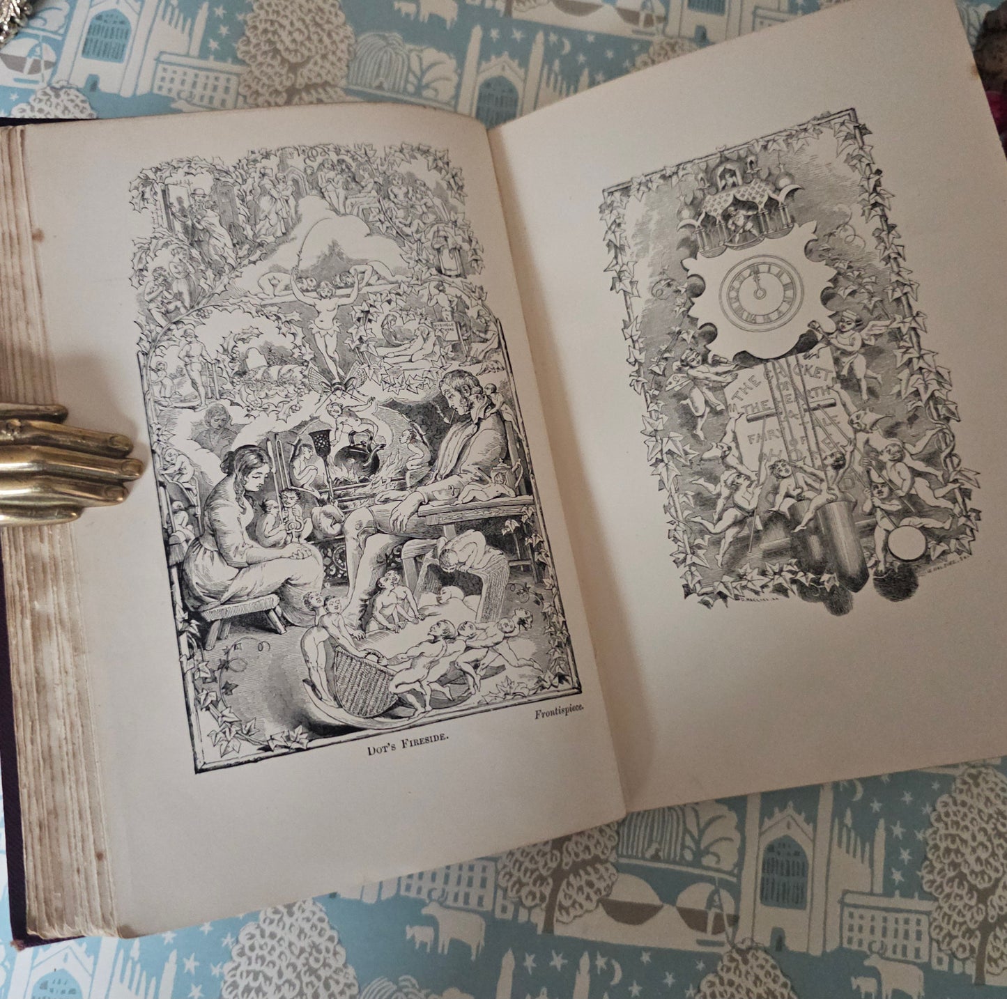 1894 Christmas Books Including A Christmas Carol by Charles Dickens / Chapman & Hall, London / Lovely Antique Book / Plus Hard Times