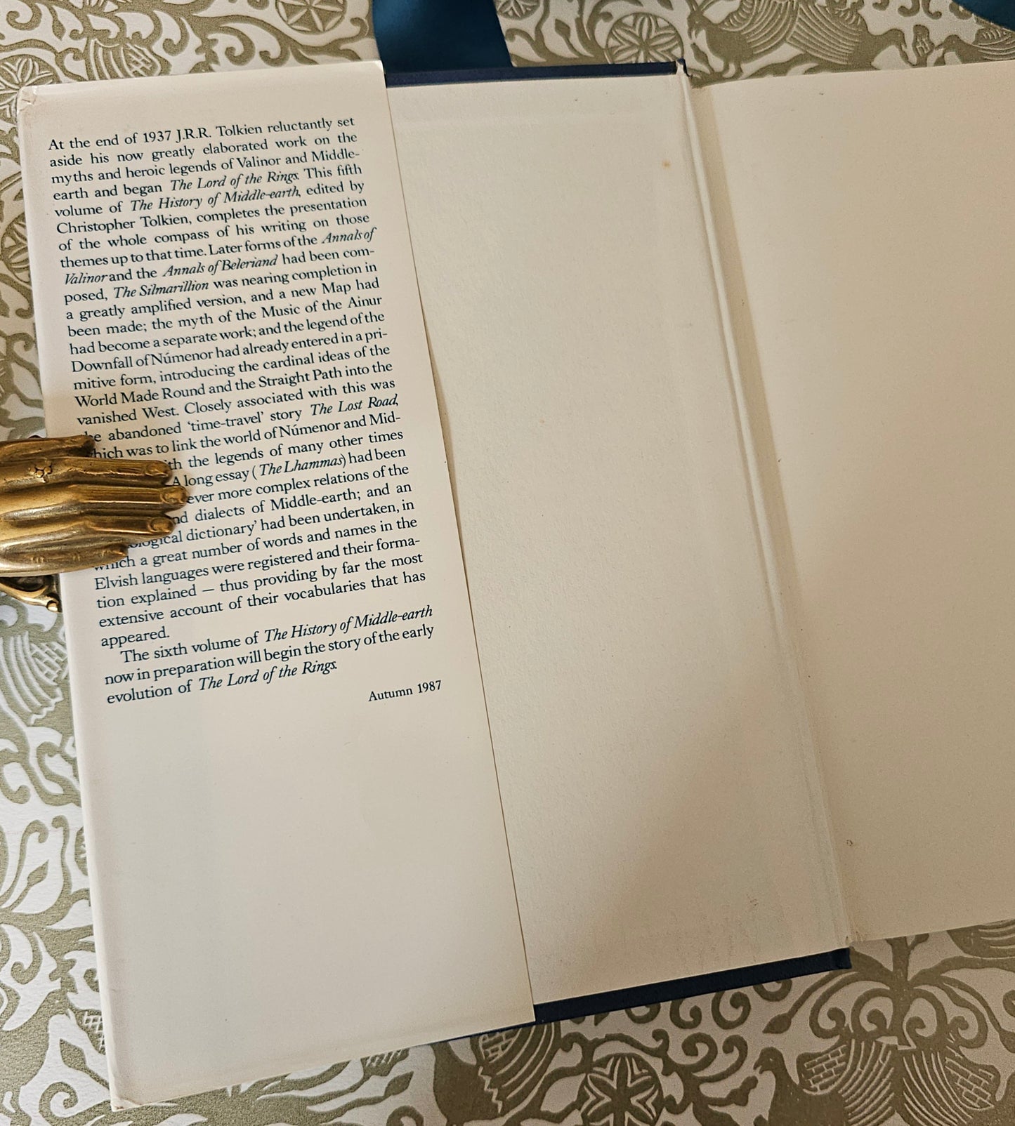 1991 The Lost Road and Other Writings by JRR Tolkien / Harper Collins / First Edition Thus / In Very Good Condition / History Middle Earth