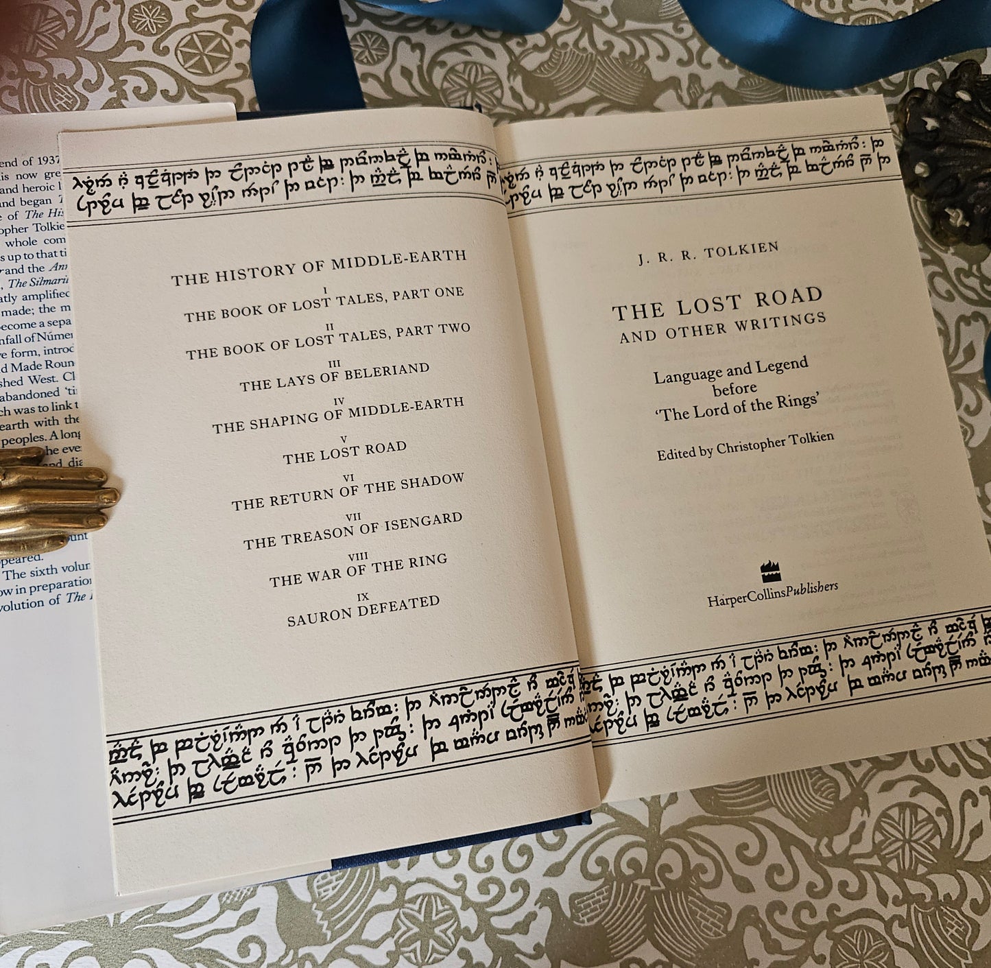 1991 The Lost Road and Other Writings by JRR Tolkien / Harper Collins / First Edition Thus / In Very Good Condition / History Middle Earth