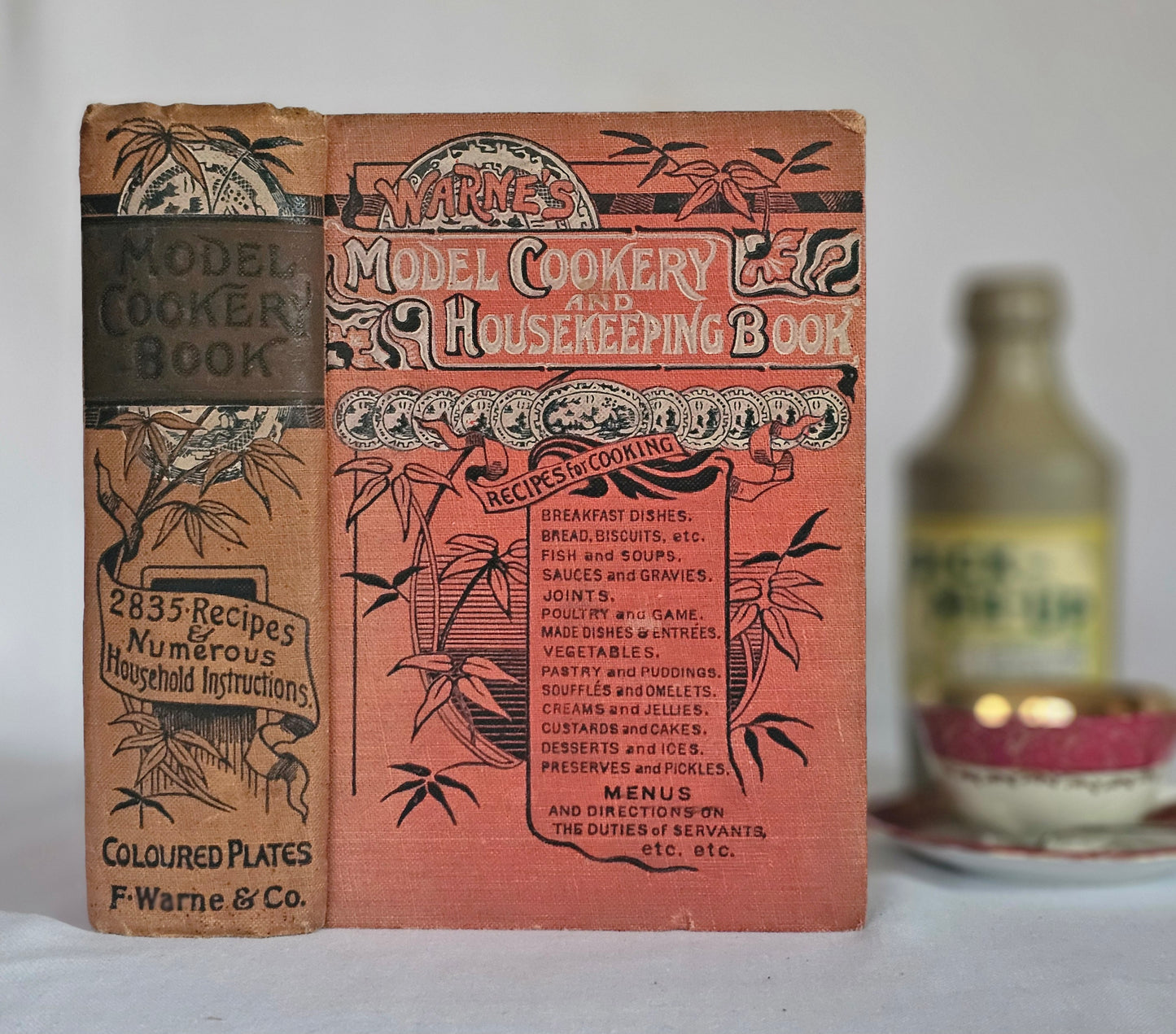 c1900 Warne's Model Cookery - With Complete Instructions in Household Management / Frederick Warne & Co., London / Four Colour Plates