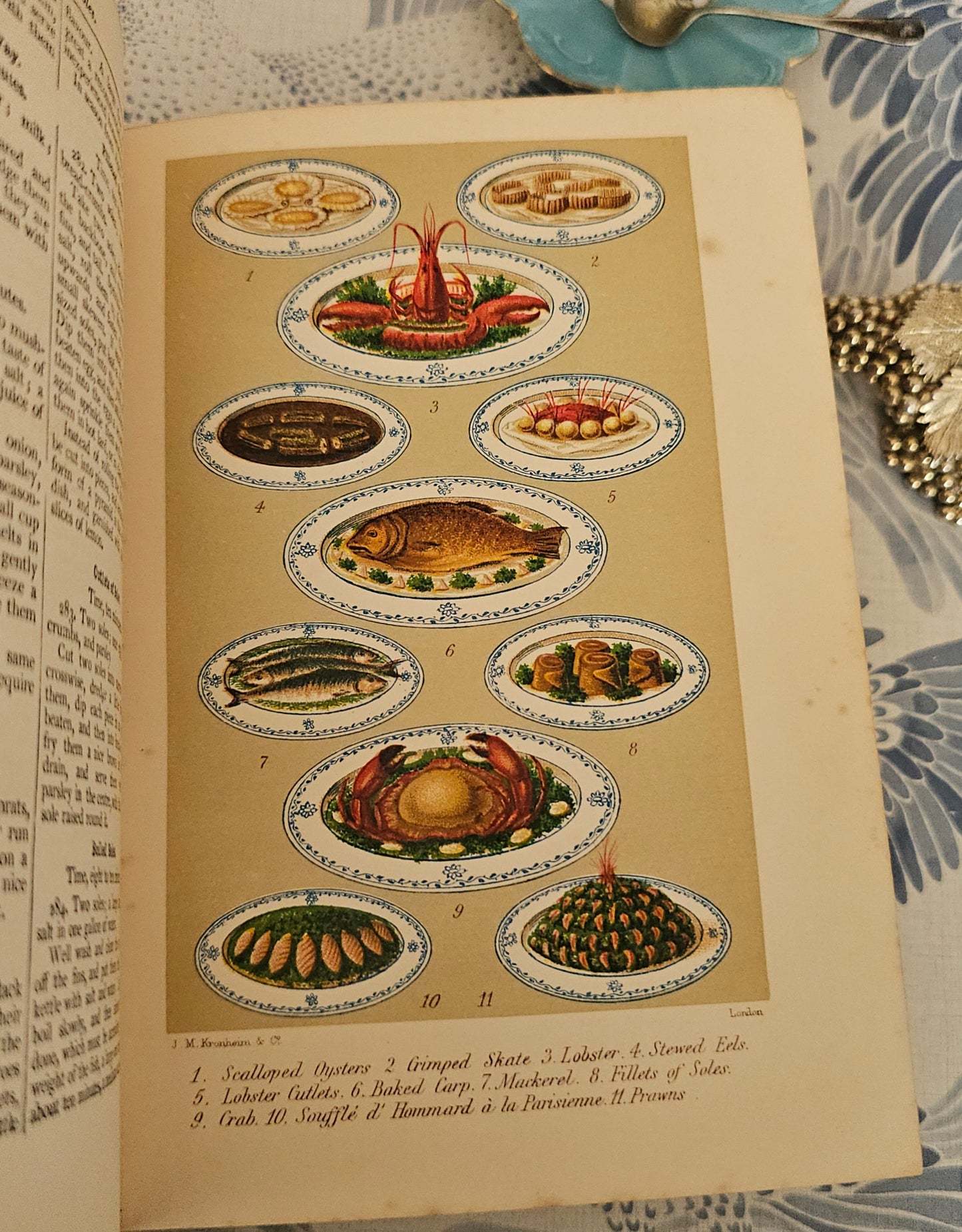 Antique Cookery Book: Warne's Model, 1920s, Household Management, Six Colour Plates