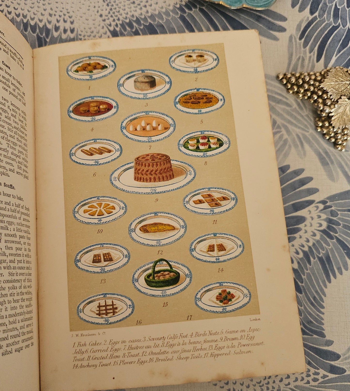 Antique Cookery Book: Warne's Model, 1920s, Household Management, Six Colour Plates