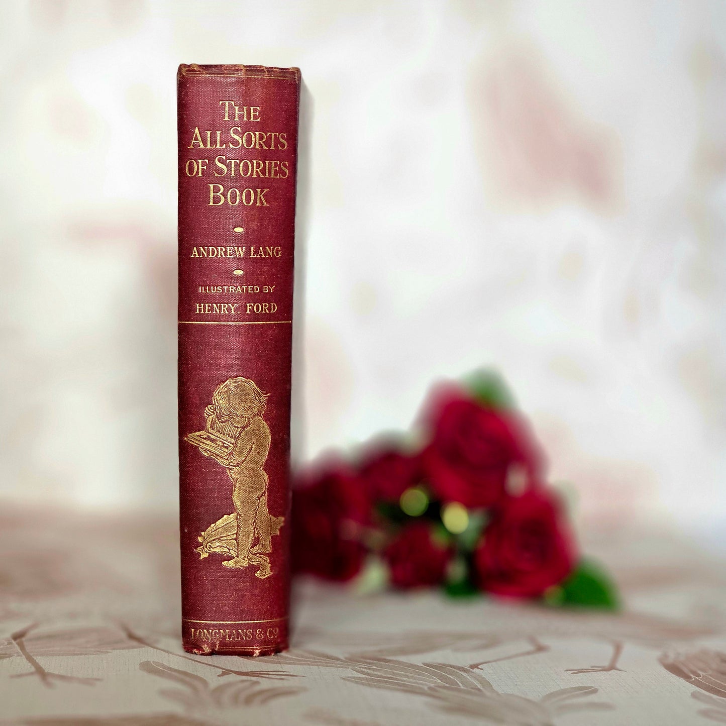 1911 The All Sorts of Stories Book by Mrs Lang / Beautiful Antique Book / Richly Illustrated