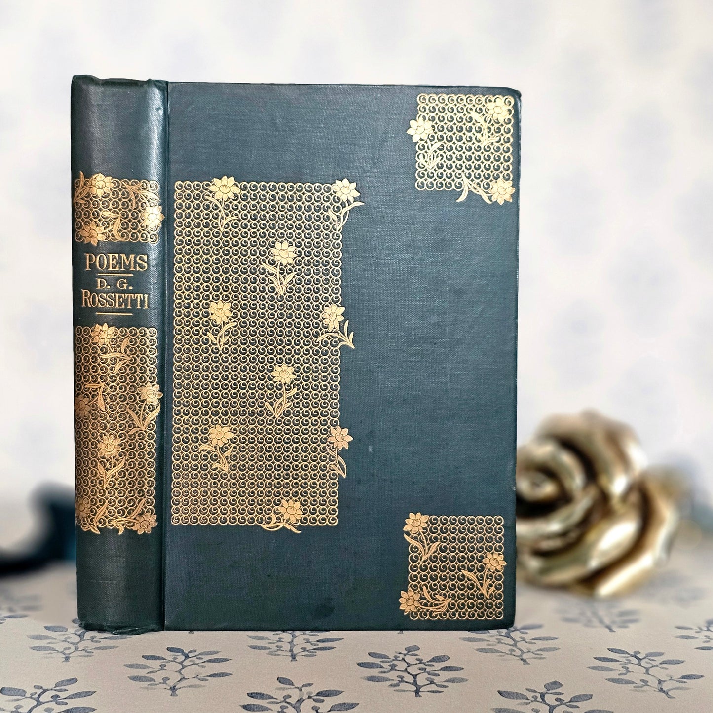 1871 Poems by Dante Gabriel Rossetti / Beautiful Binding