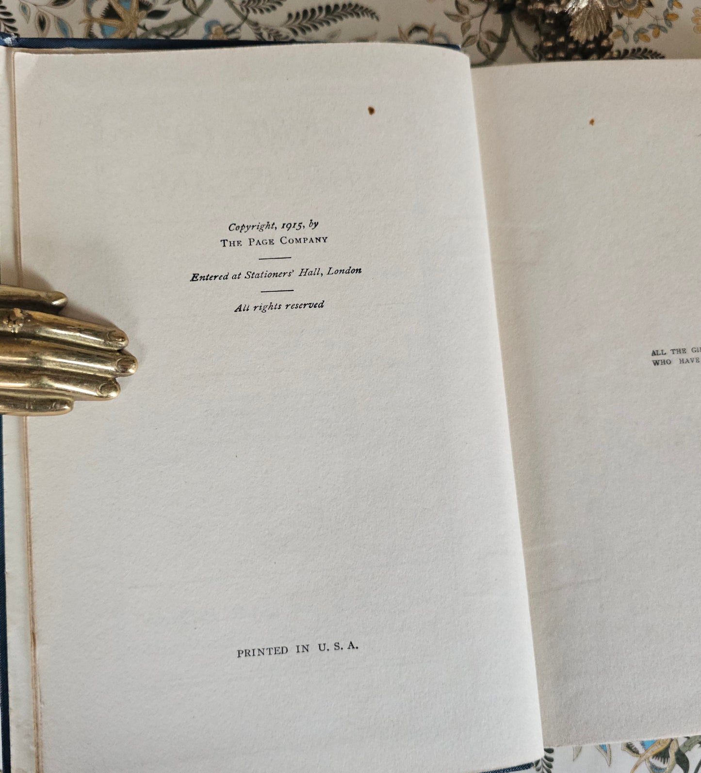 1915 UK First Edition / Anne of the Island by LM Montgomery