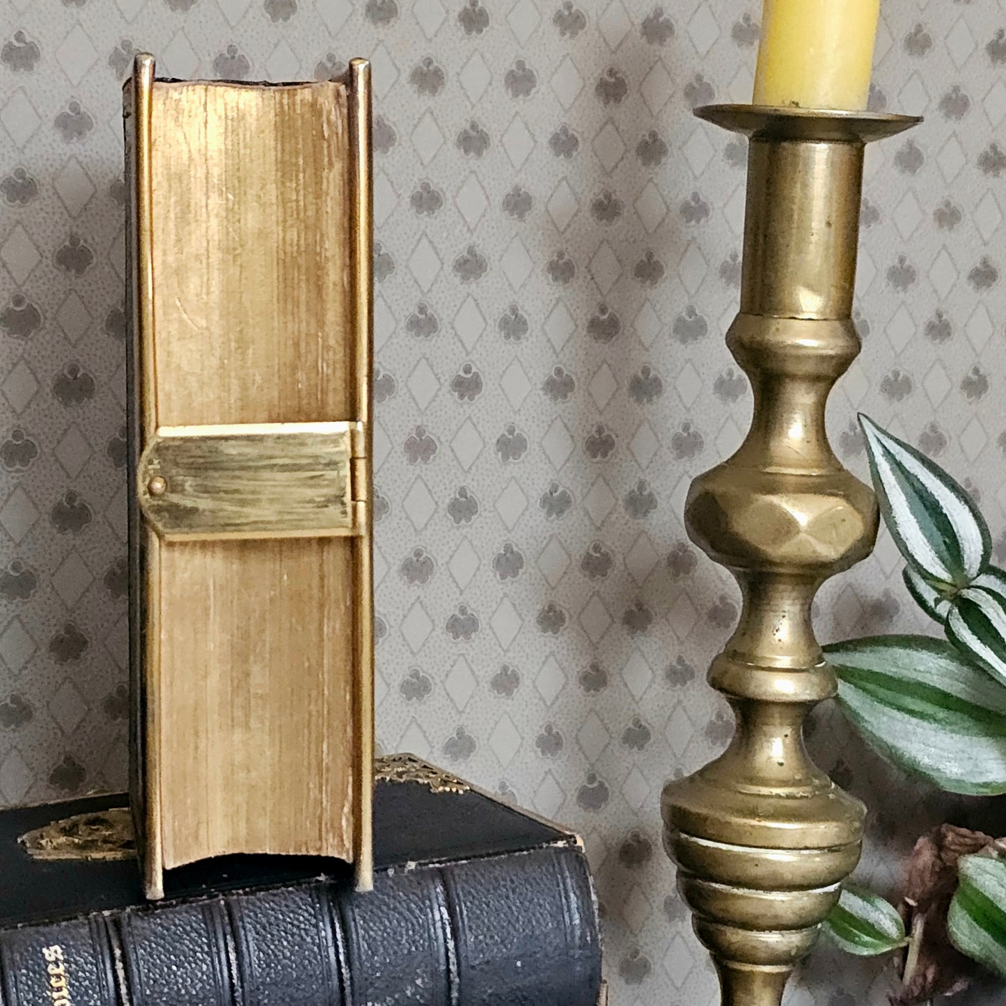 1870s Prayer Book / Full Leather With Brass Edgings and Clasp - Gilt Edged Pages