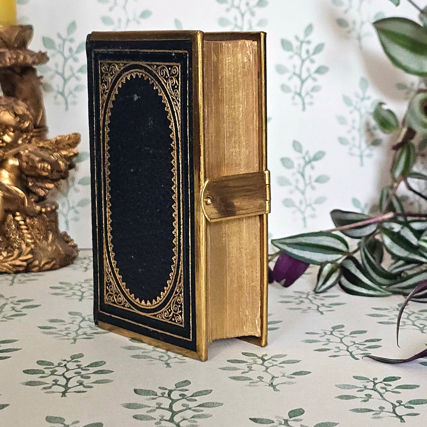 1870s Prayer Book / Full Leather With Brass Edgings and Clasp - Gilt Edged Pages