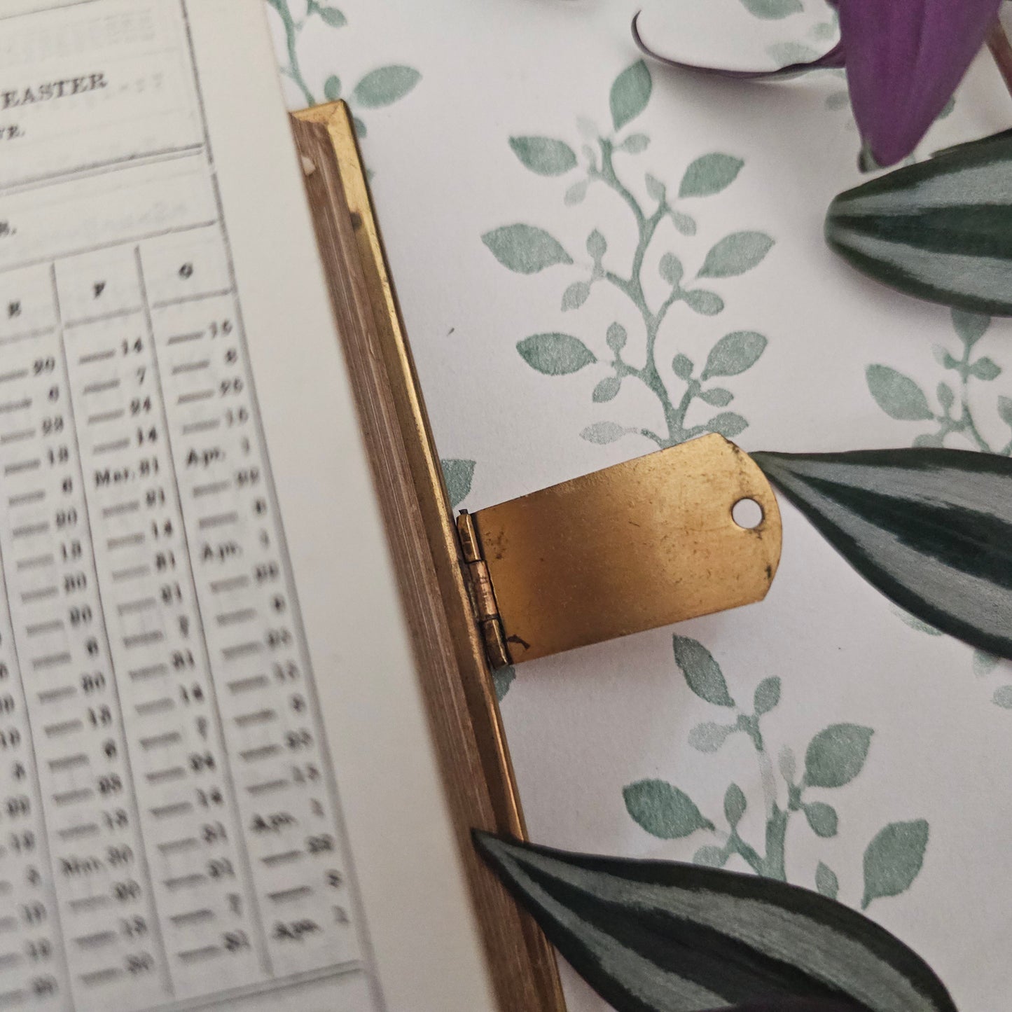 1870s Prayer Book / Full Leather With Brass Edgings and Clasp - Gilt Edged Pages