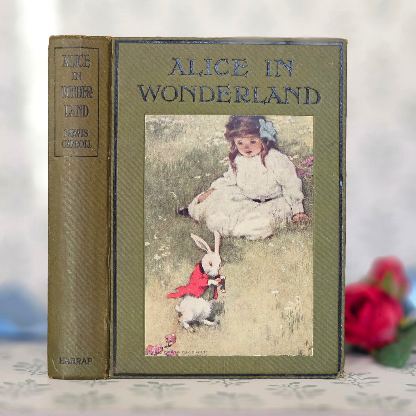 1929 Alice in Wonderland Vintage Book: Bessie Pease Illustrated Edition