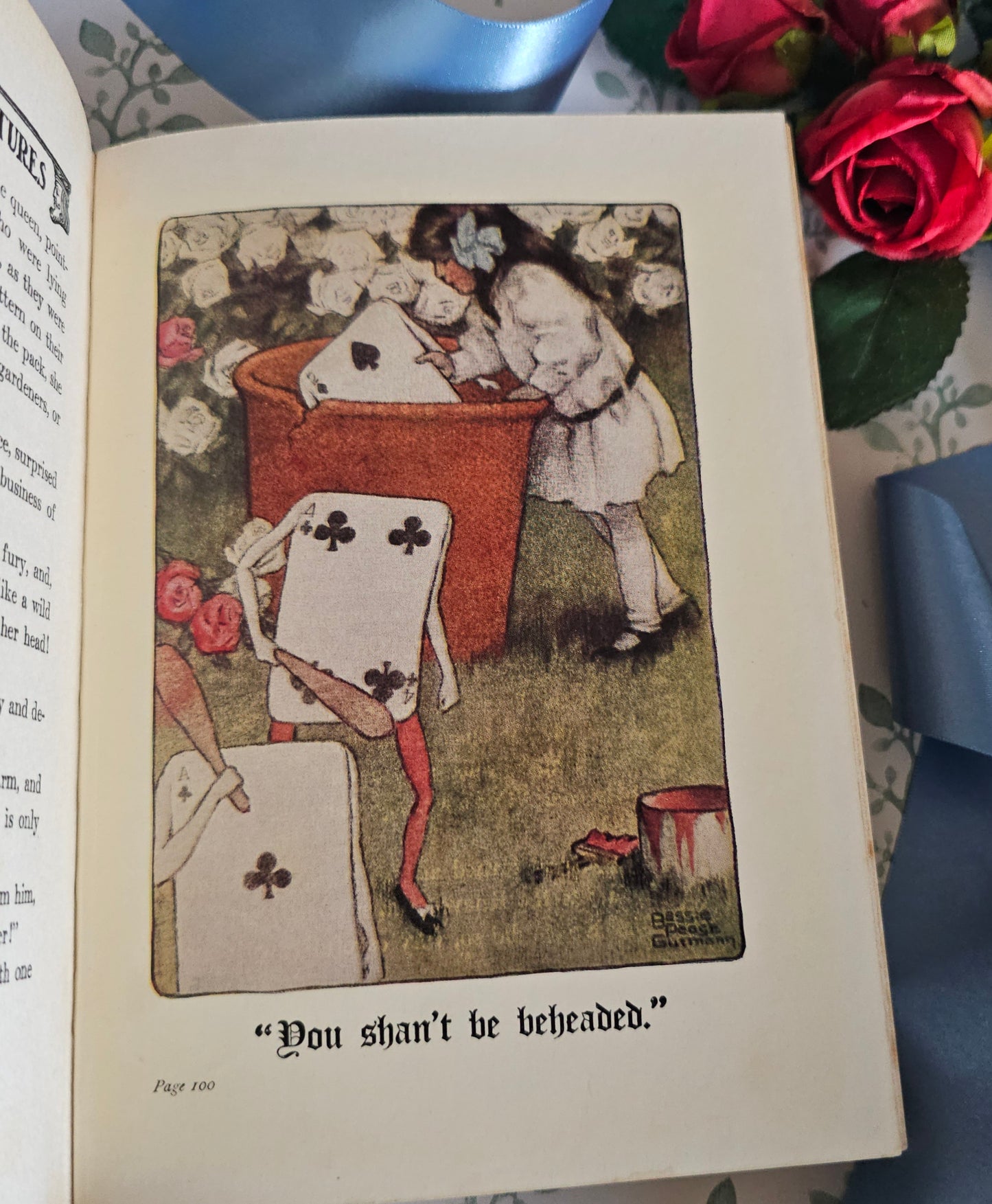 1929 Alice in Wonderland Vintage Book: Bessie Pease Illustrated Edition