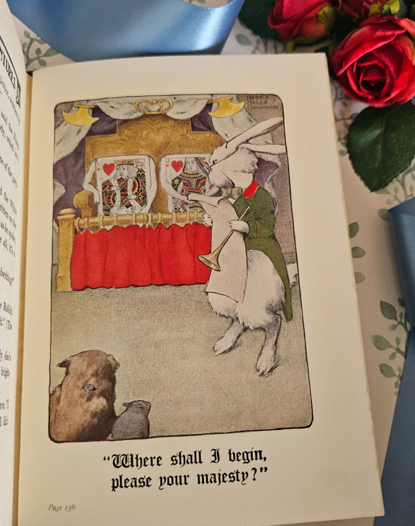 1929 Alice in Wonderland Vintage Book: Bessie Pease Illustrated Edition