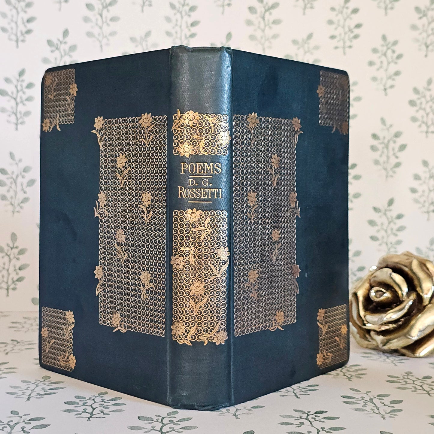 1871 Poems by Dante Gabriel Rossetti / Beautiful Binding