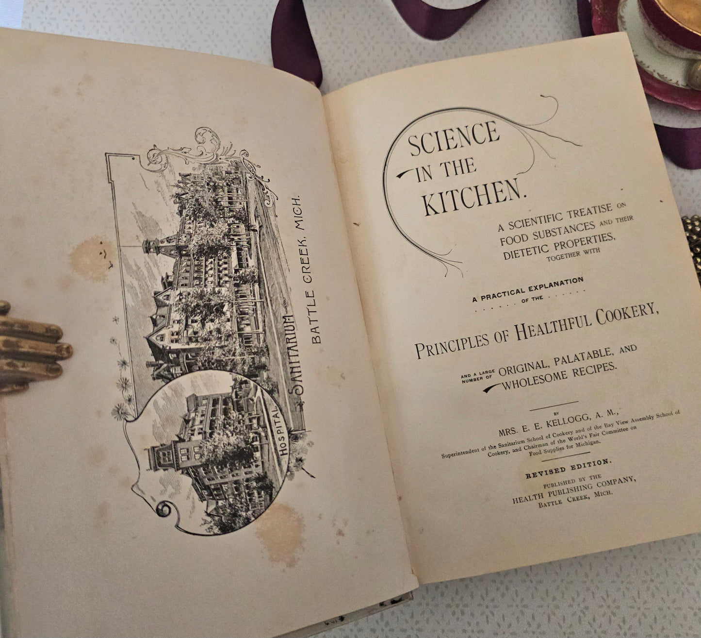 Antique Cookery Book: Science in the Kitchen by Mrs Kellogg