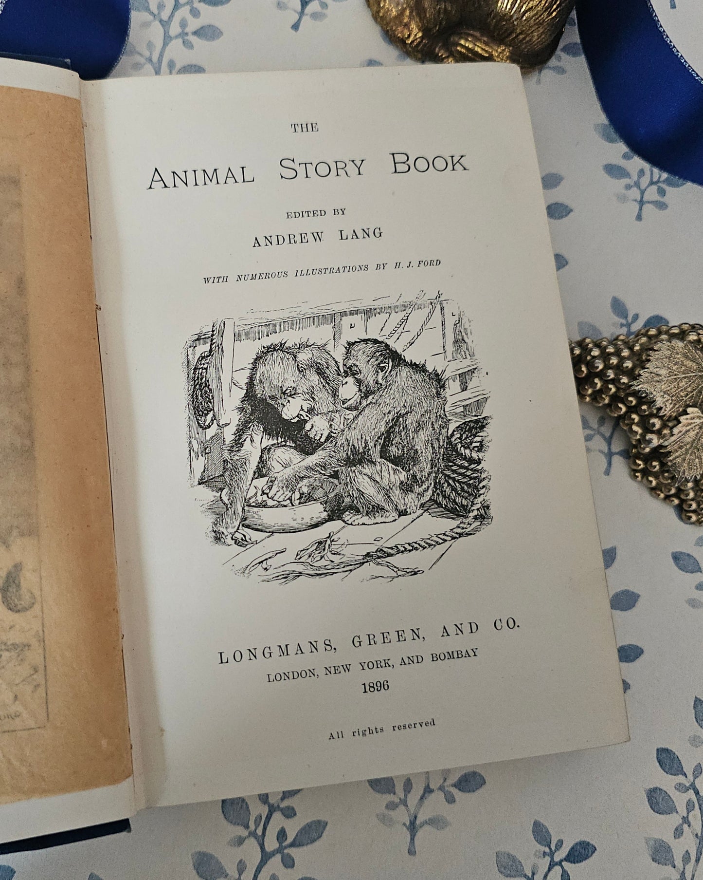 1896 The Animal Story Book Ed. Andrew Lang / Superbly Illustrated