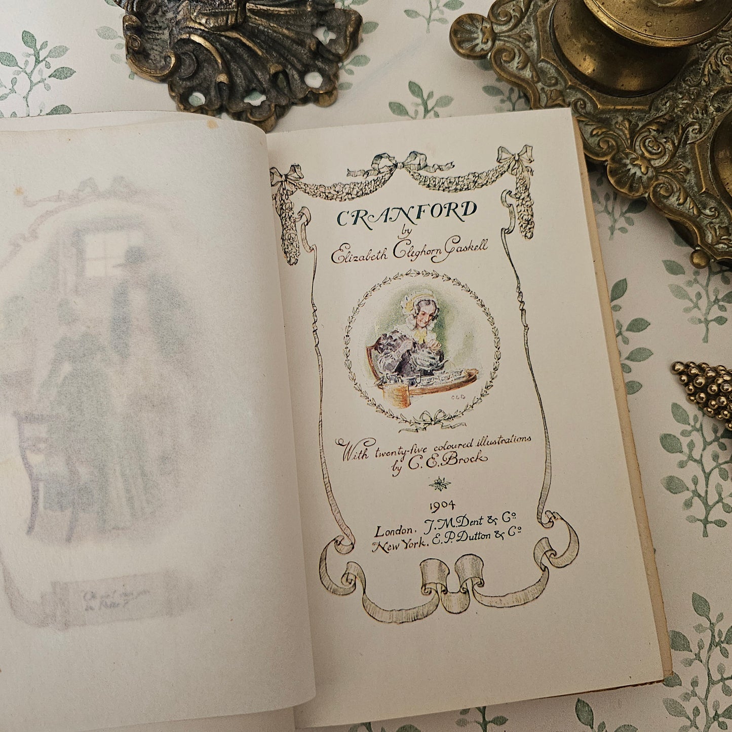 1901 Cranford Book: Illustrated Antique Edition by Elizabeth Gaskell