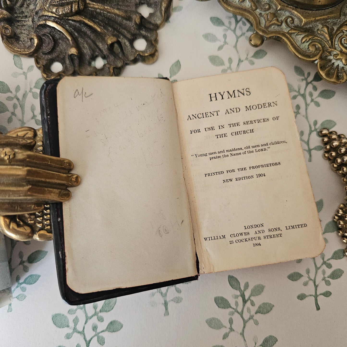 1904 Sterling Silver Hymns Ancient and Modern - Hallmarked