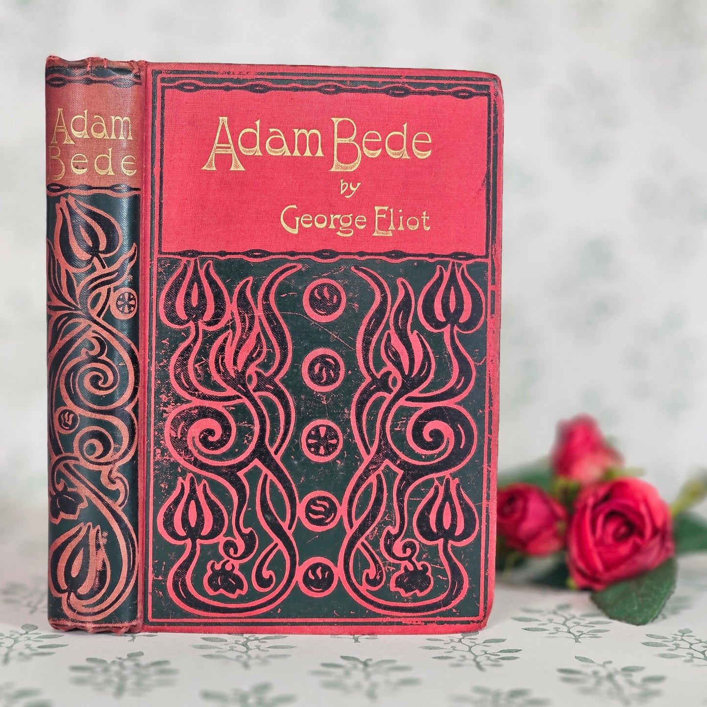 c1900 'Adam Bede' Book by George Eliot, Antique Illustrated Art Nouveau Edition