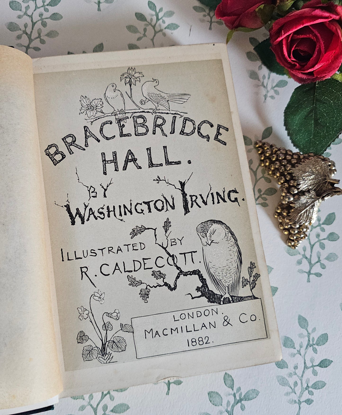 1882 Bracebridge Hall by Washington Irving: Illustrated Antique Edition