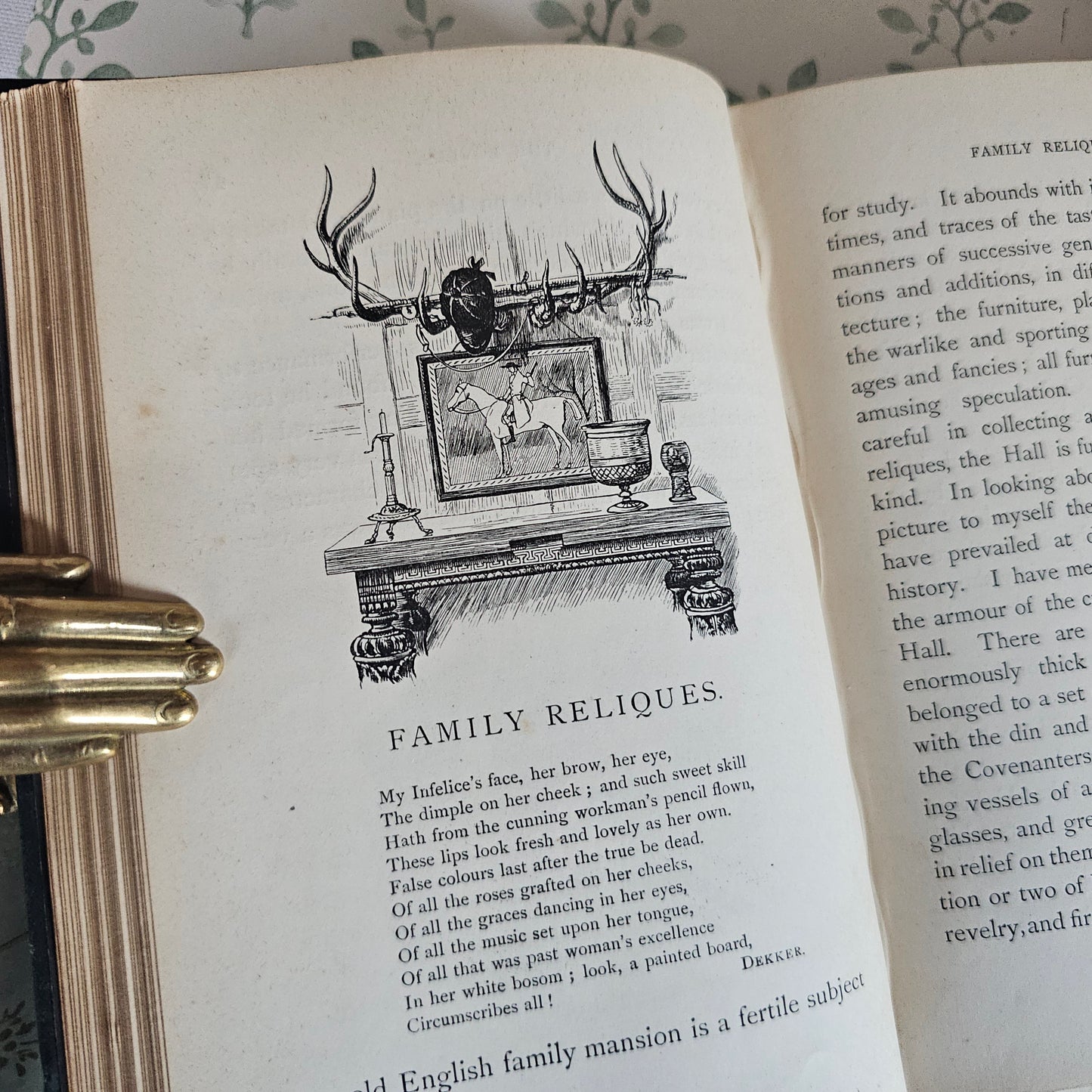 1882 Bracebridge Hall by Washington Irving: Illustrated Antique Edition