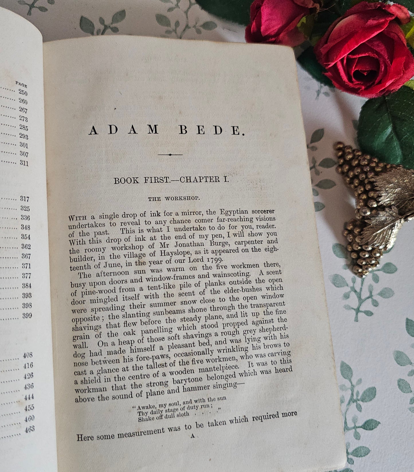 c1900 'Adam Bede' Book by George Eliot, Antique Illustrated Art Nouveau Edition