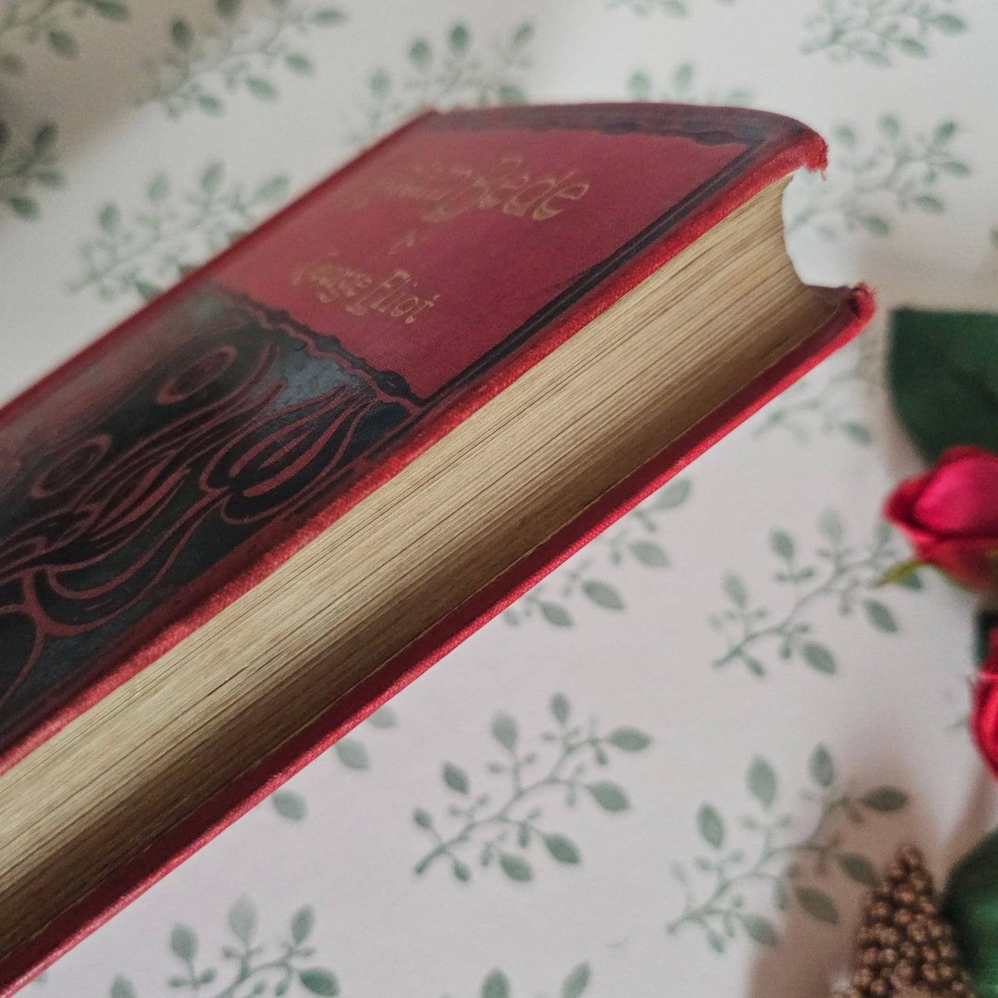 c1900 'Adam Bede' Book by George Eliot, Antique Illustrated Art Nouveau Edition