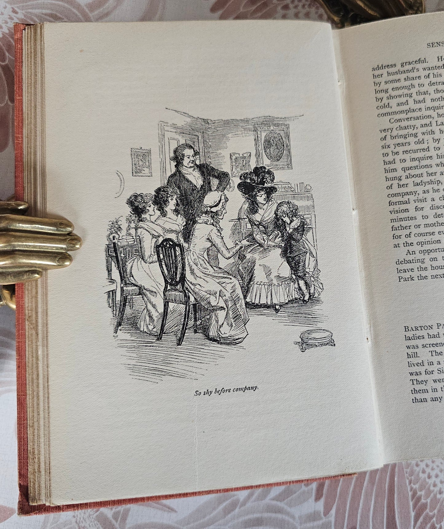 1901 "Sense and Sensibility" Book: Antique Nouveau Edition, Illustrated