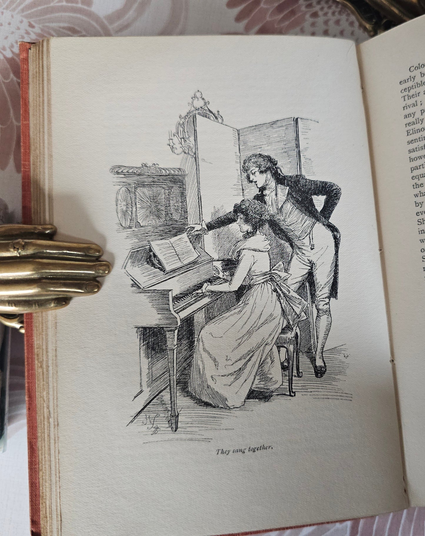 1901 "Sense and Sensibility" Book: Antique Nouveau Edition, Illustrated