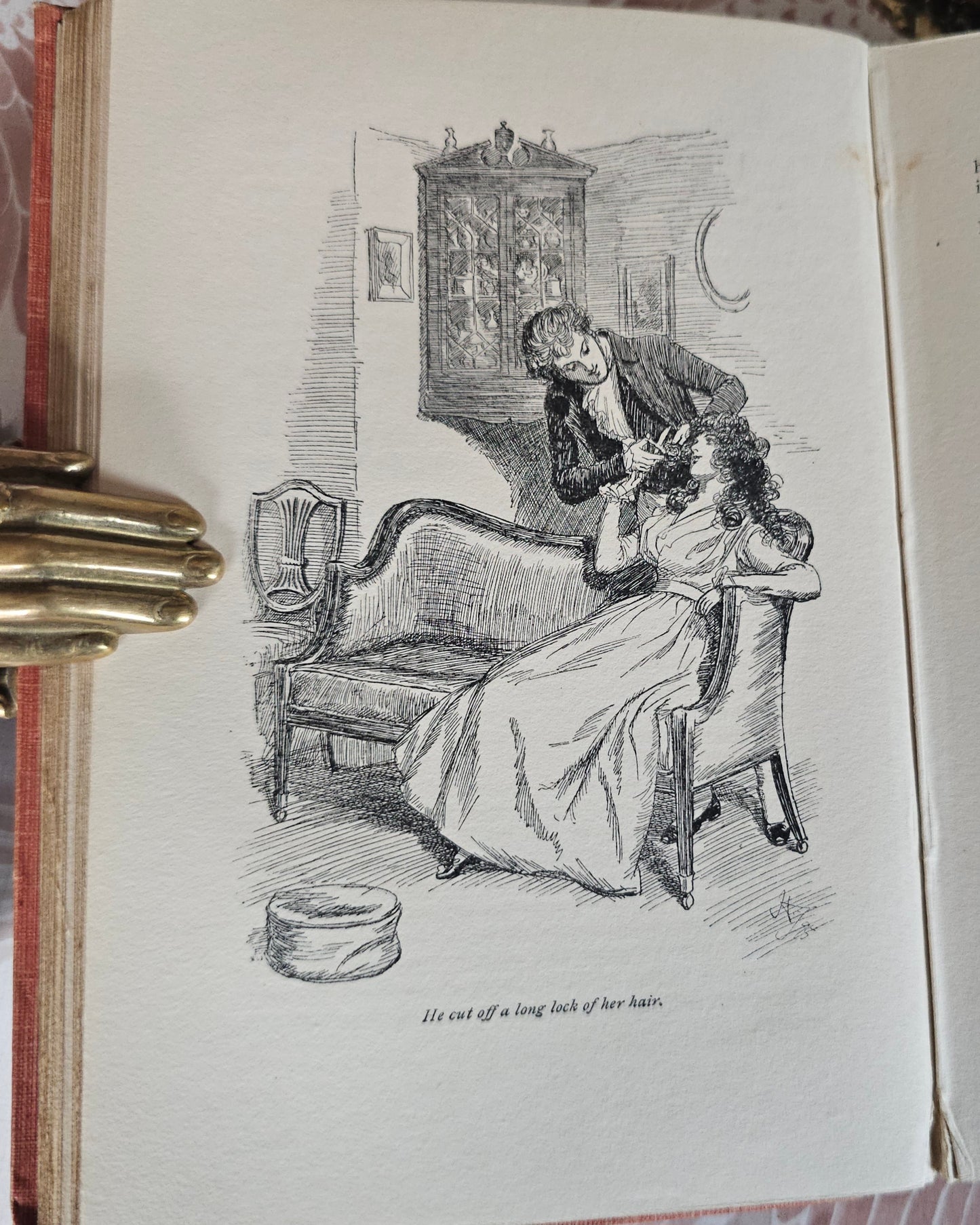 1901 "Sense and Sensibility" Book: Antique Nouveau Edition, Illustrated