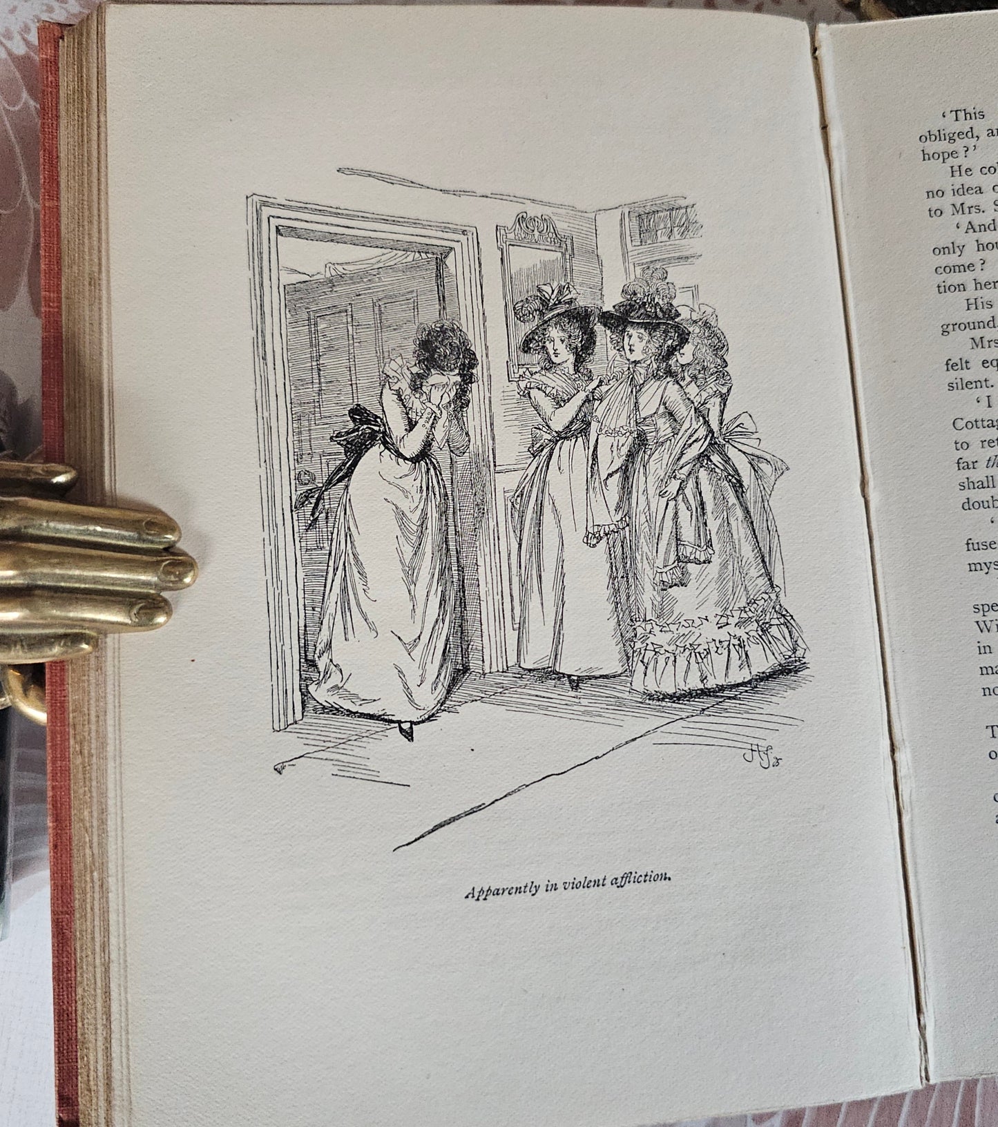 1901 "Sense and Sensibility" Book: Antique Nouveau Edition, Illustrated
