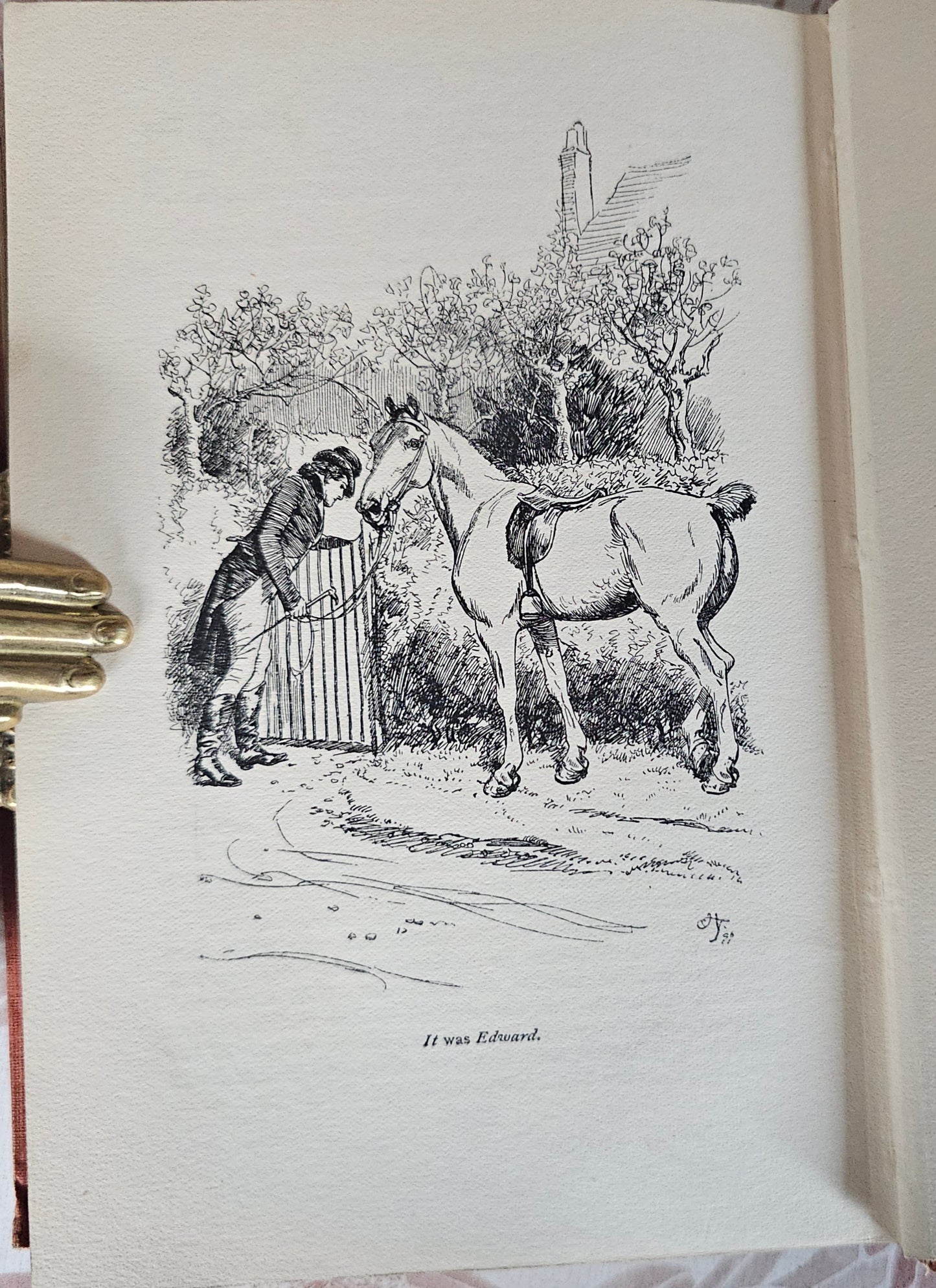 1901 "Sense and Sensibility" Book: Antique Nouveau Edition, Illustrated