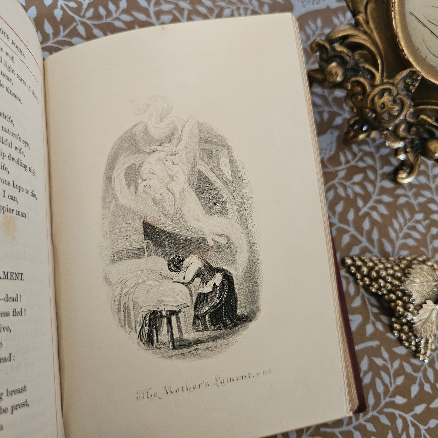 1874 Poems by Martin Tupper: Beautiful Antique Decorative Binding