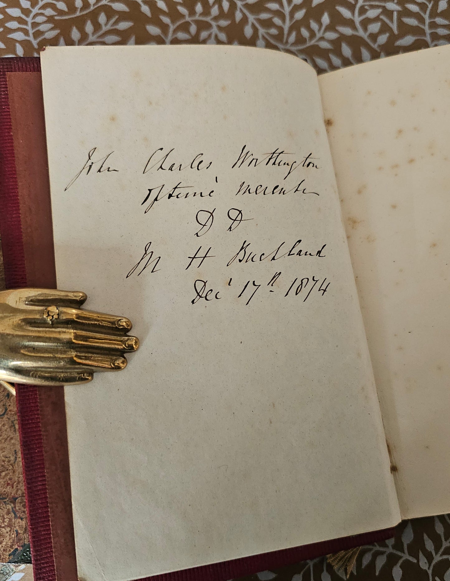 1874 Poems by Martin Tupper: Beautiful Antique Decorative Binding