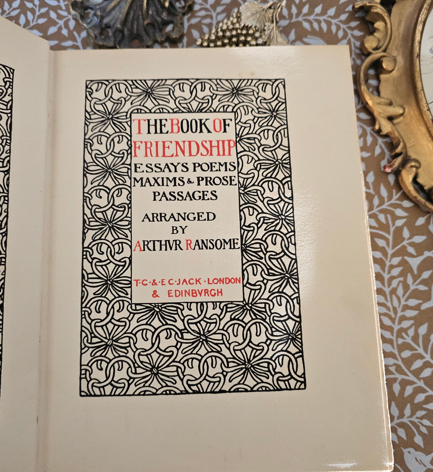 1909 The Book of Friendship - Poetry, Essays, Maxims - Antique